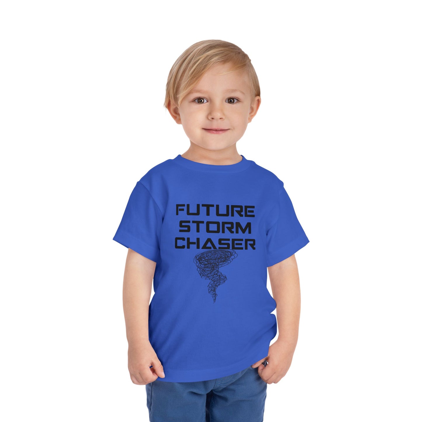Toddler Tee - Future Storm Chaser with Tornadoes and Chasin Chaos Logo