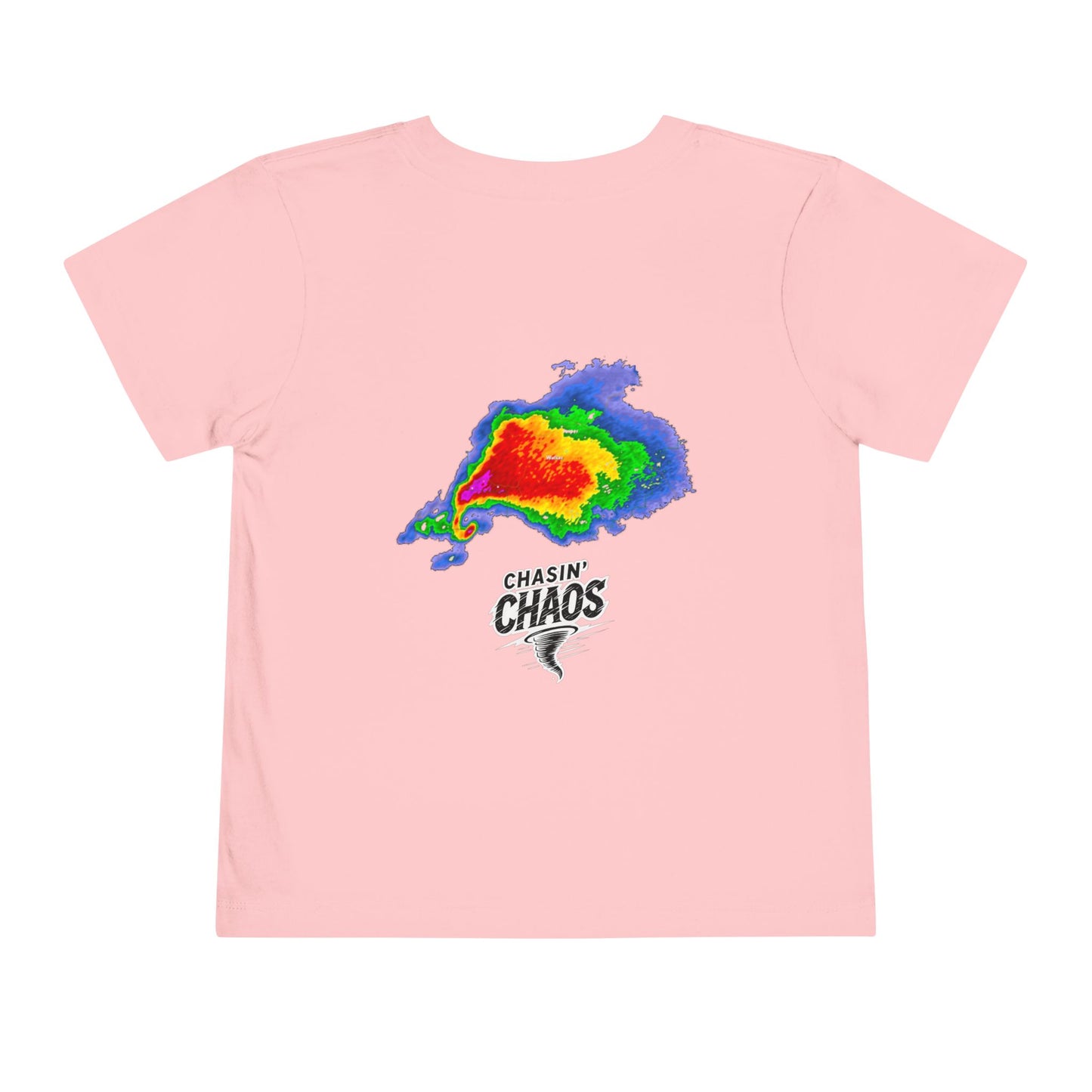 Toddler Tee - Future Storm Chaser with Tornadoes and Chasin Chaos Logo