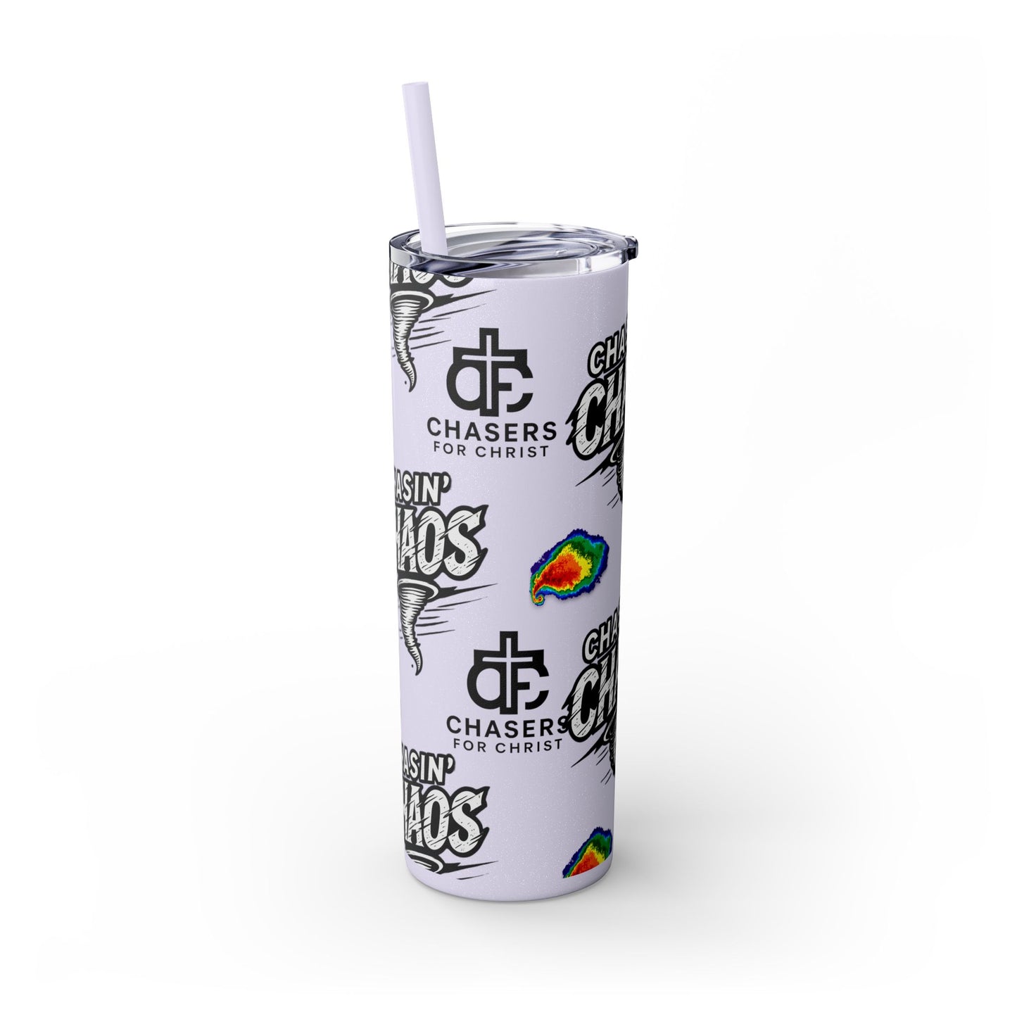 Tumbler Cup with Tornado Radar Image - Storm Chaser Merchandise