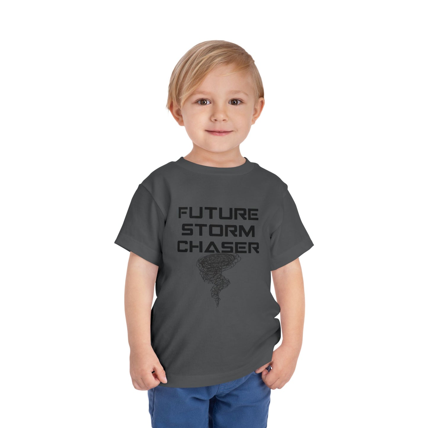 Toddler Tee - Future Storm Chaser with Tornadoes and Chasin Chaos Logo