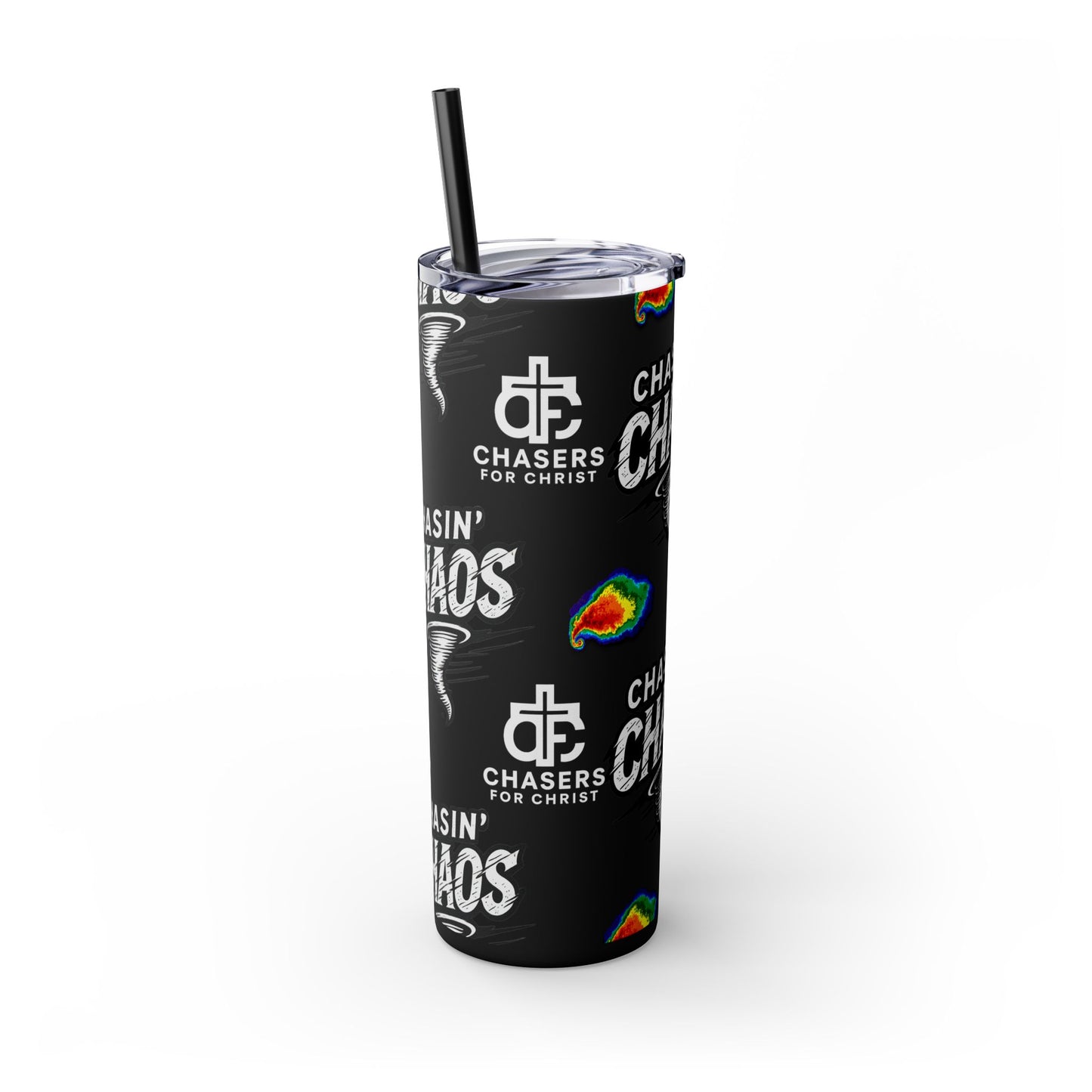 Tumbler Cup with Tornado Radar Image - Storm Chaser Merchandise