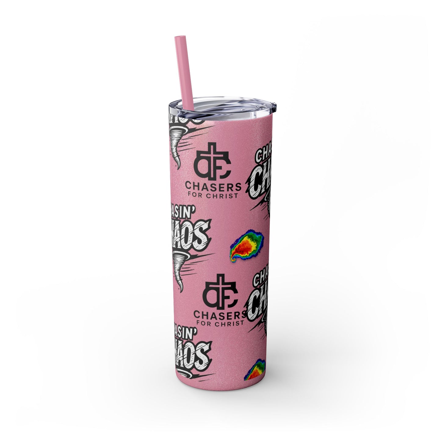 Tumbler Cup with Tornado Radar Image - Storm Chaser Merchandise