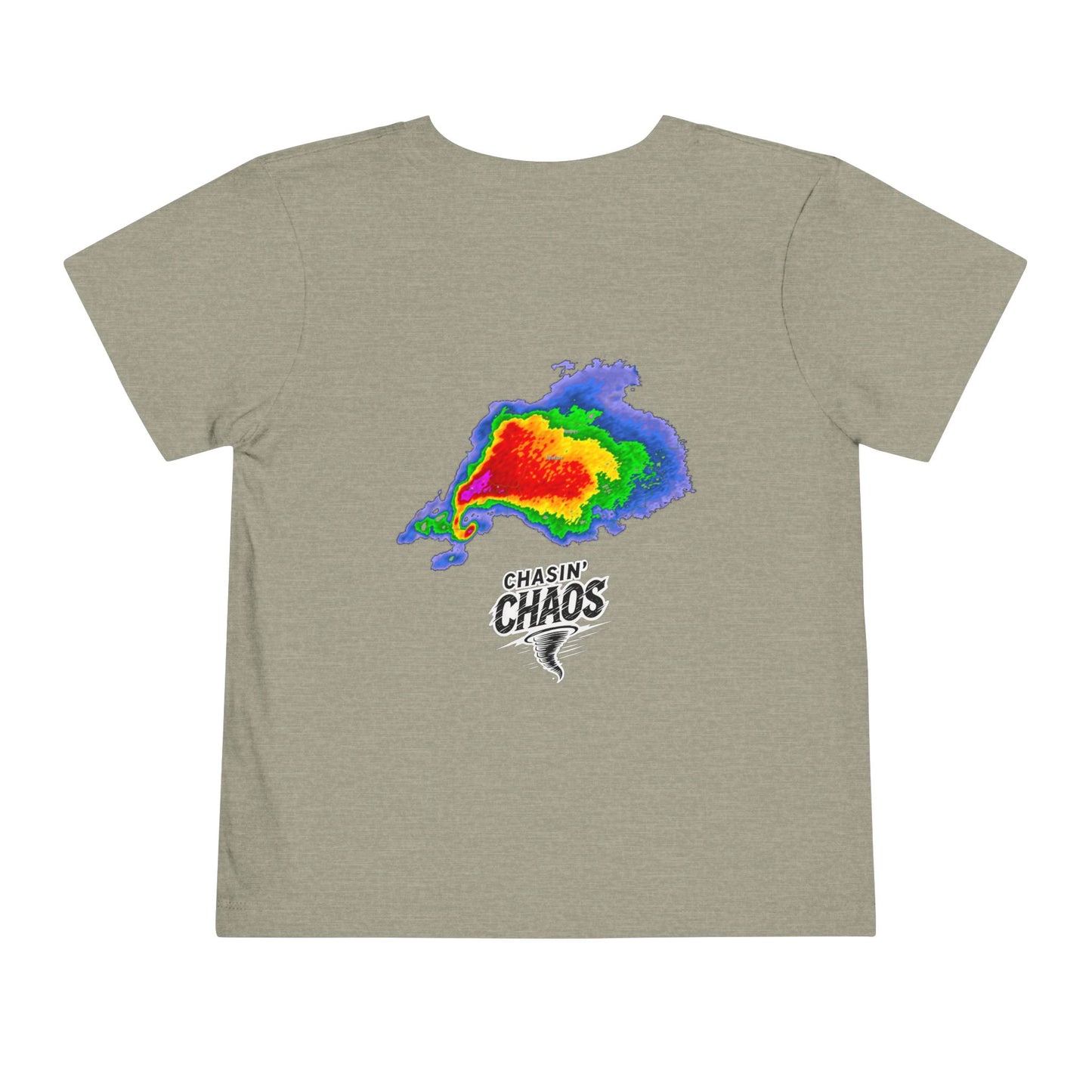 Toddler Tee - Future Storm Chaser with Tornadoes and Chasin Chaos Logo