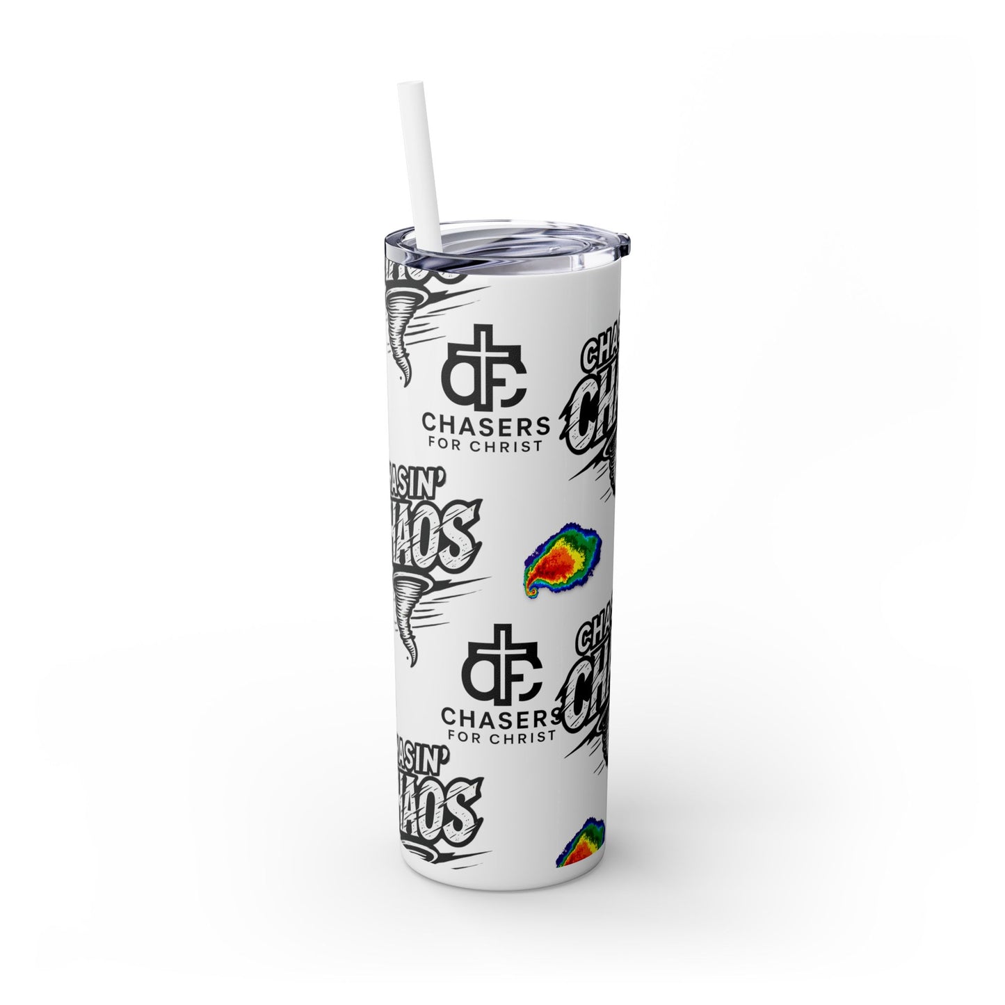 Tumbler Cup with Tornado Radar Image - Storm Chaser Merchandise
