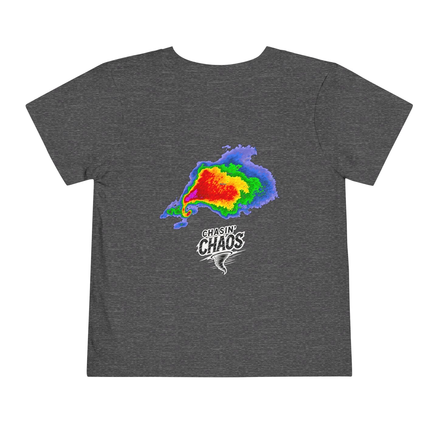 Toddler Tee - Future Storm Chaser with Tornadoes and Chasin Chaos Logo