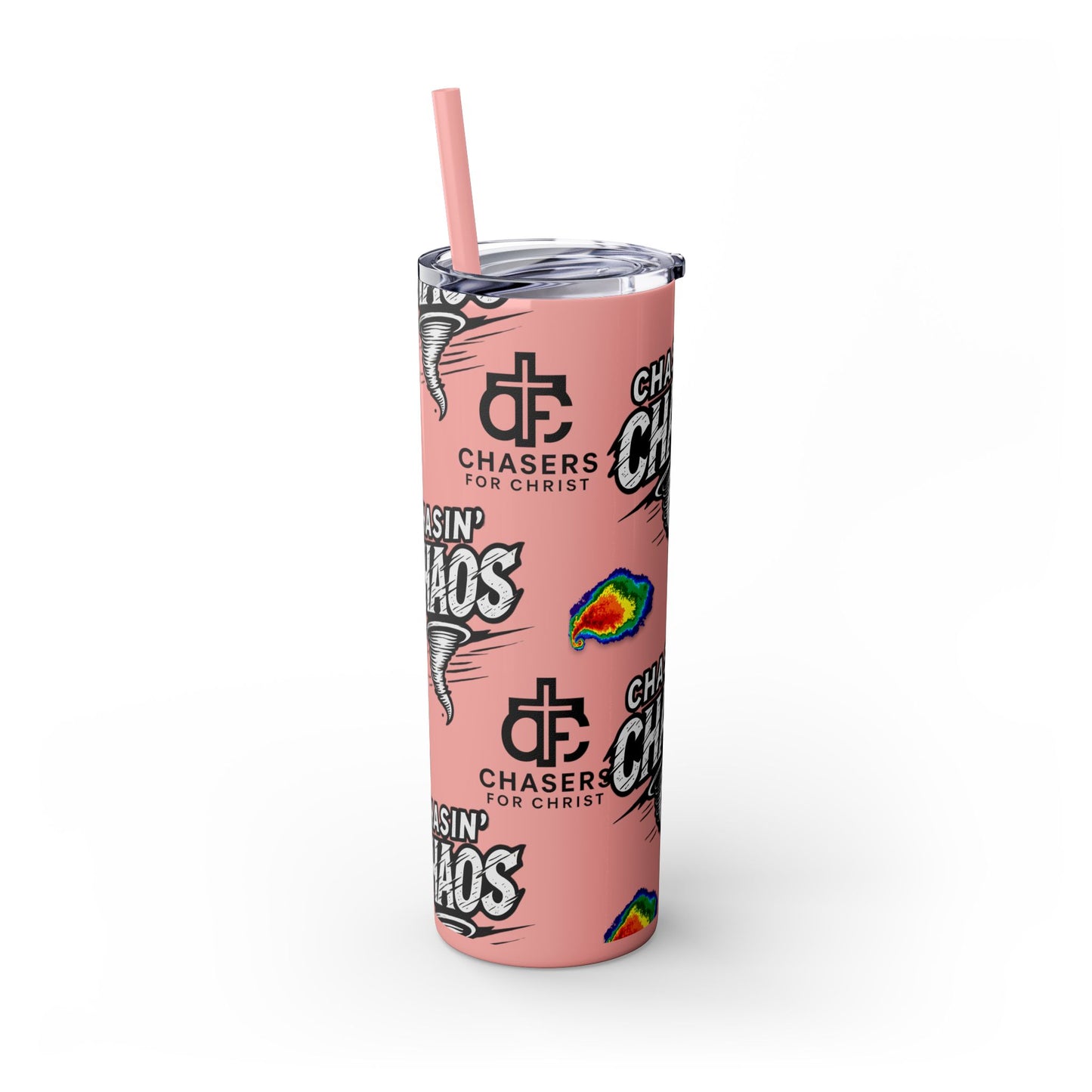Tumbler Cup with Tornado Radar Image - Storm Chaser Merchandise