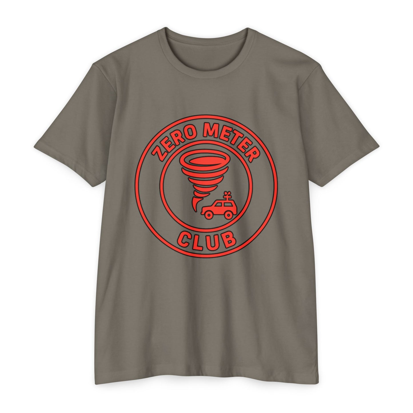 T-Shirt featuring Storm Chaser Design, Zero Meter Club Tee, Gift for Weather Enthusiasts, Tornado Lover's Apparel, Casual Unisex Tee