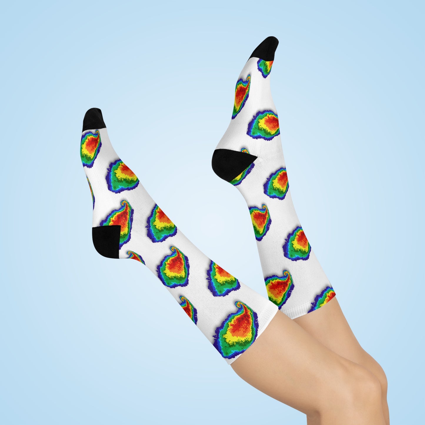 Crew Socks - Supercell Lucky Socks with April 27 2011 Tuscaloosa EF5 Tornado Design