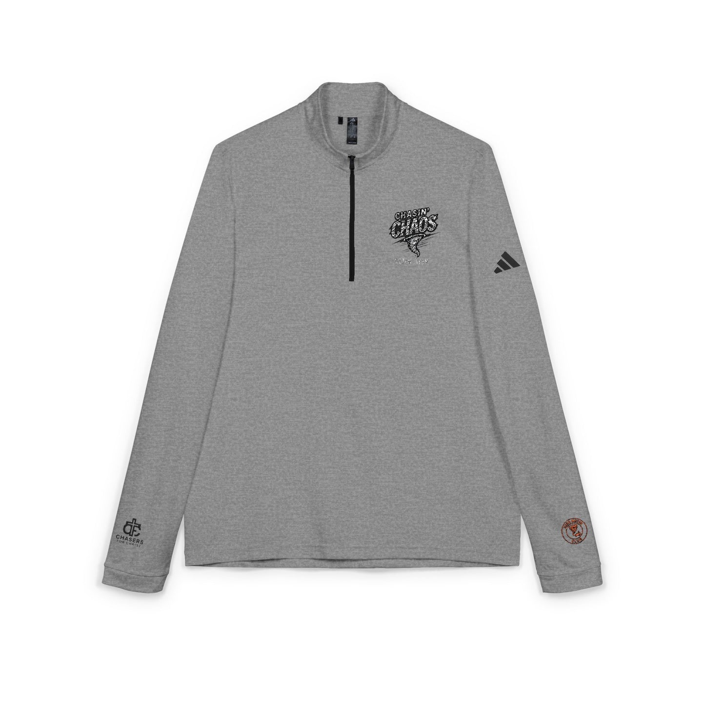 adidas® Quarter-Zip Pullover with Embroidery - Stylish Athletic Top for Outdoor Activities, Sports, Casual Wear, Gifts, Workout