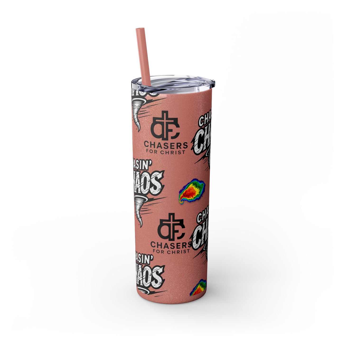 Tumbler Cup with Tornado Radar Image - Storm Chaser Merchandise