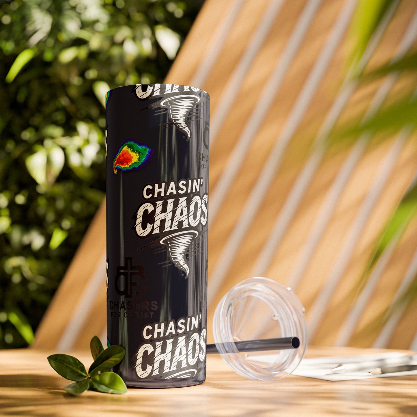 Tumbler Cup with Tornado Radar Image - Storm Chaser Merchandise