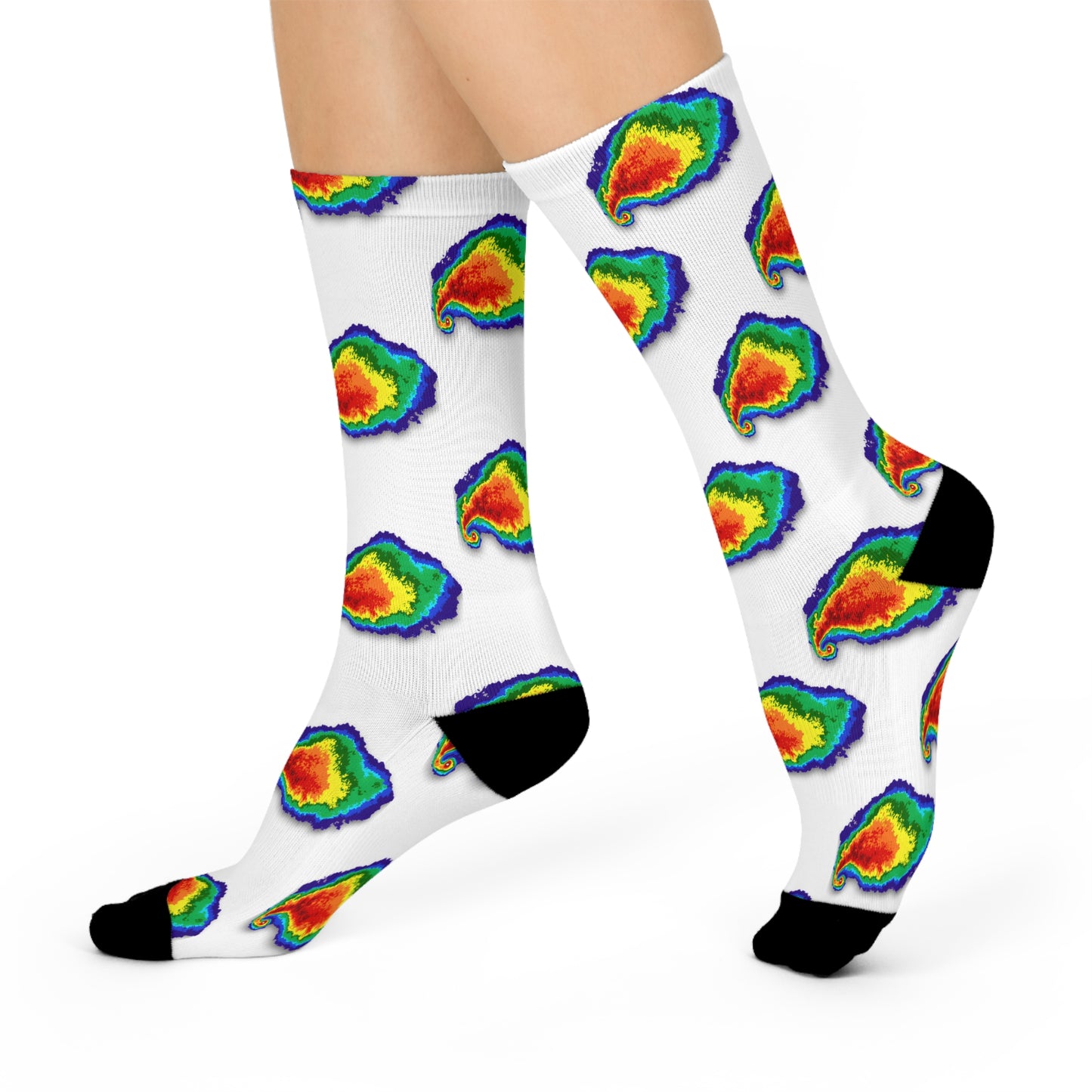 Crew Socks - Supercell Lucky Socks with April 27 2011 Tuscaloosa EF5 Tornado Design