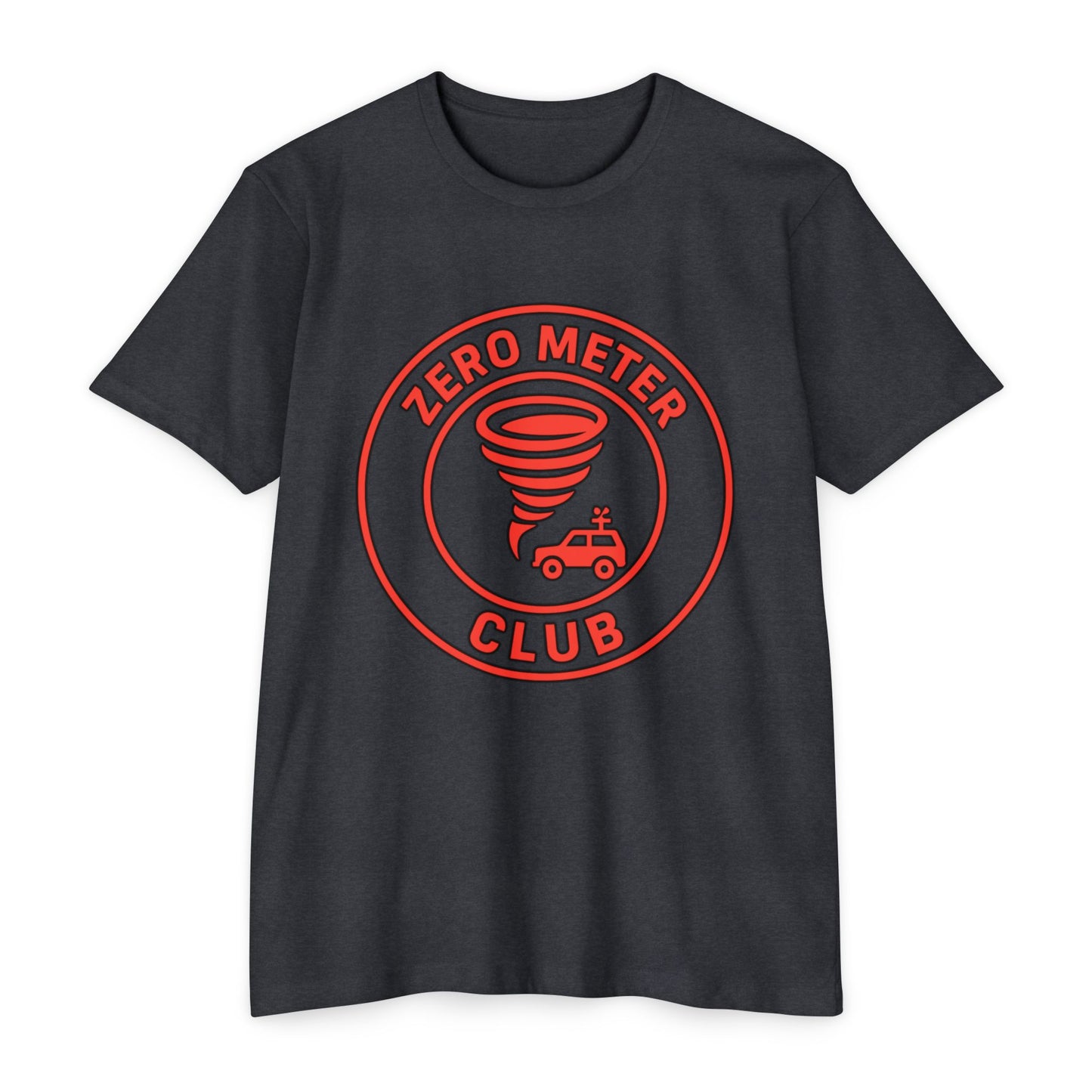 T-Shirt featuring Storm Chaser Design, Zero Meter Club Tee, Gift for Weather Enthusiasts, Tornado Lover's Apparel, Casual Unisex Tee