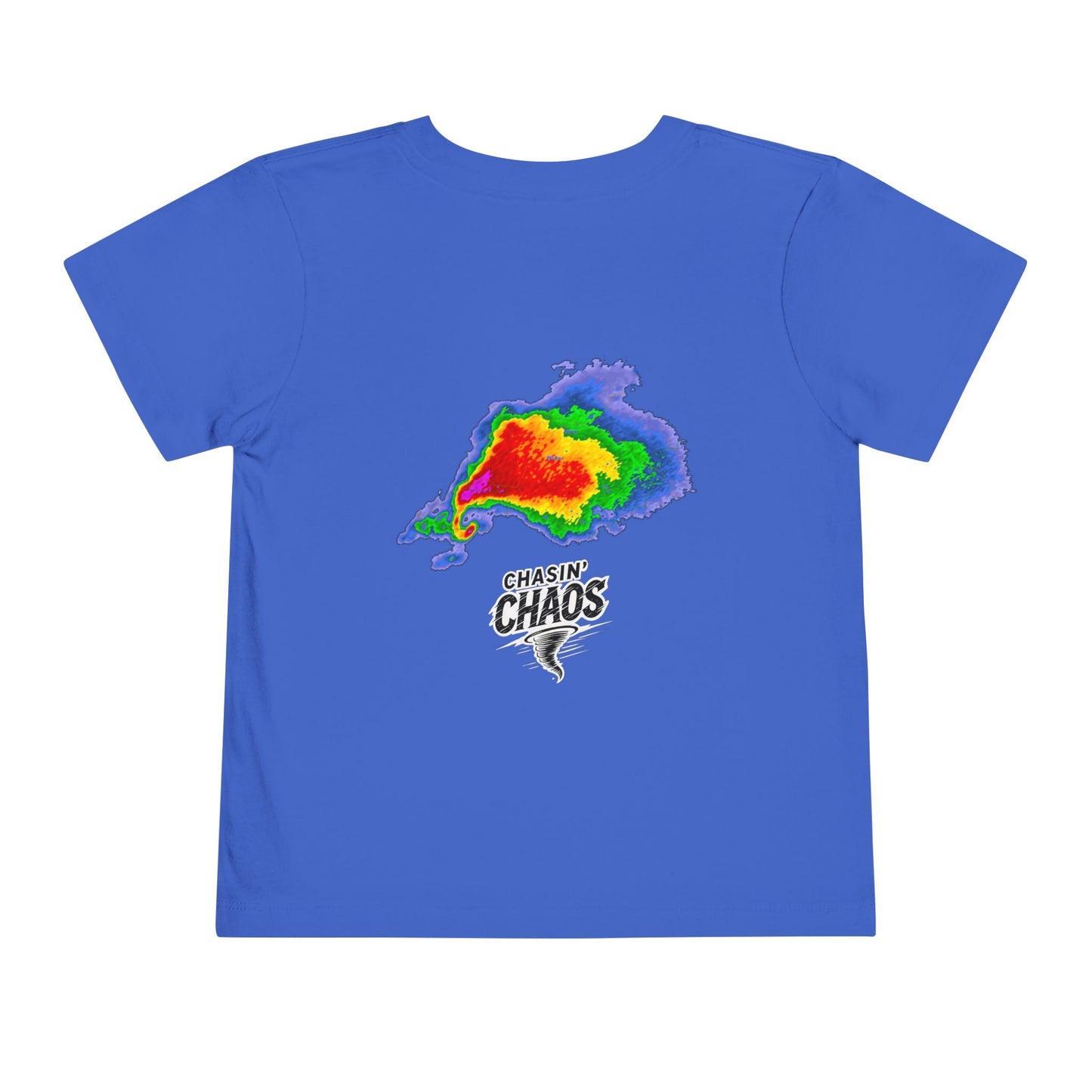 Toddler Tee - Future Storm Chaser with Tornadoes and Chasin Chaos Logo