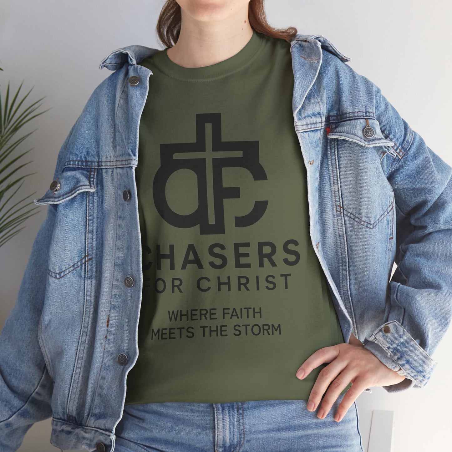 100% Cotton Chasers For Christ Storm Storm Chasers Tee, Religious