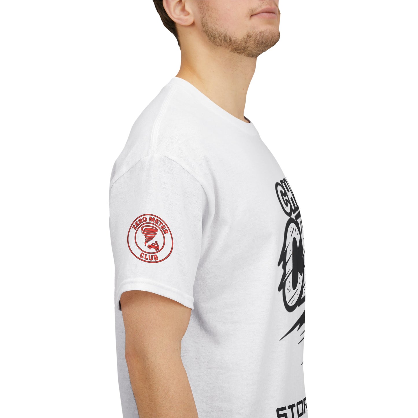 Chaos Storm Team Tee, Unisex Cotton T-Shirt for Storm Chasers, Adventure Shirt, Trending QR Code Apparel, Gift for Weather Enthusiasts