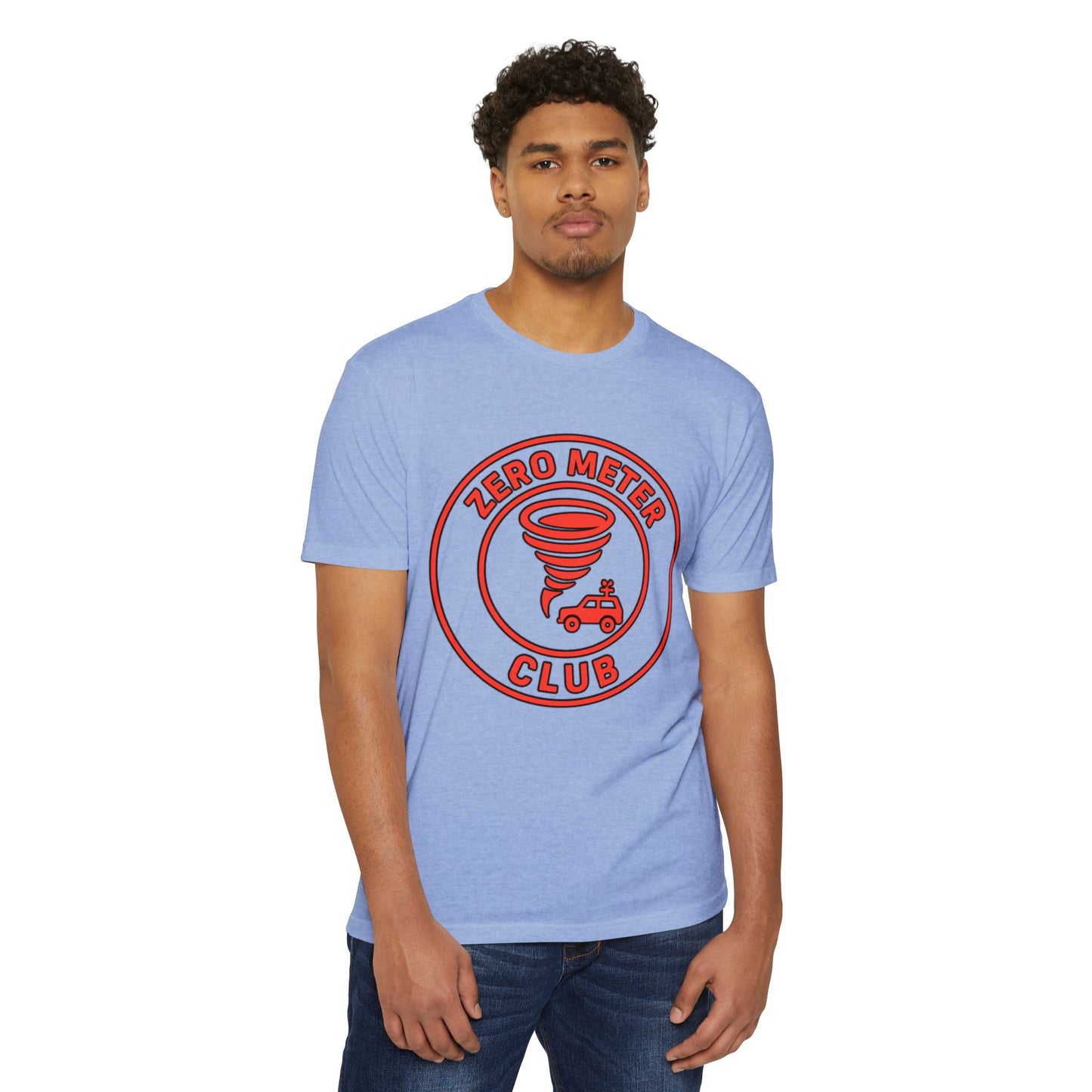 T-Shirt featuring Storm Chaser Design, Zero Meter Club Tee, Gift for Weather Enthusiasts, Tornado Lover's Apparel, Casual Unisex Tee