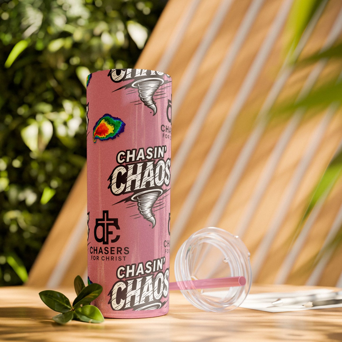 Tumbler Cup with Tornado Radar Image - Storm Chaser Merchandise