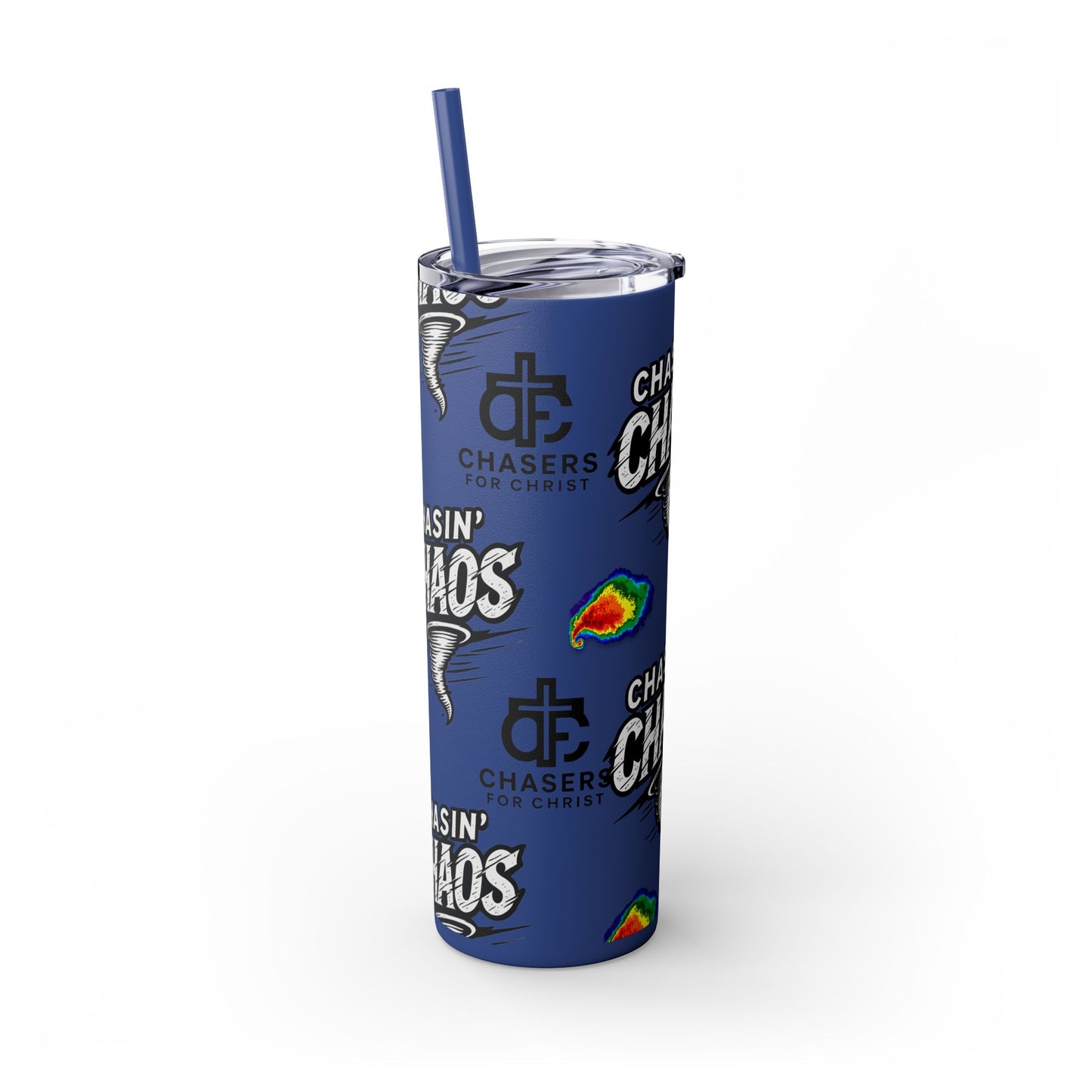 Tumbler Cup with Tornado Radar Image - Storm Chaser Merchandise