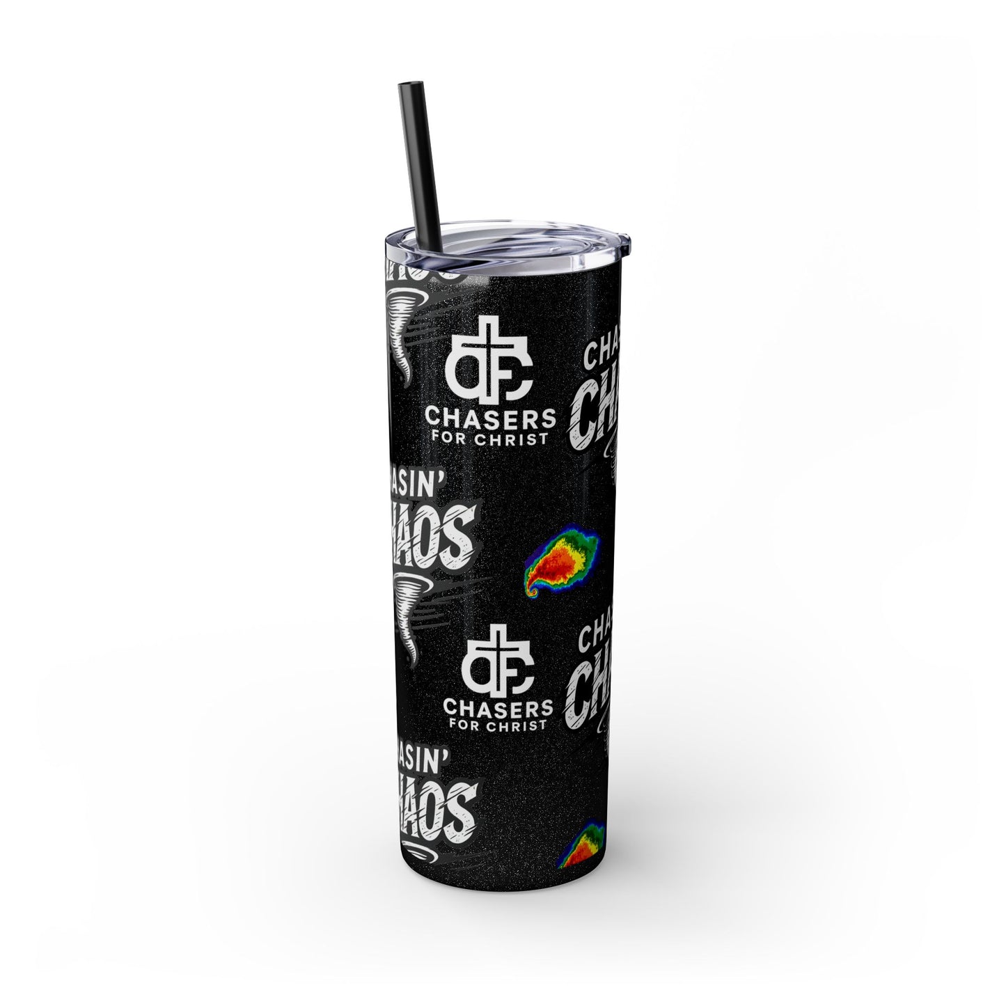 Tumbler Cup with Tornado Radar Image - Storm Chaser Merchandise