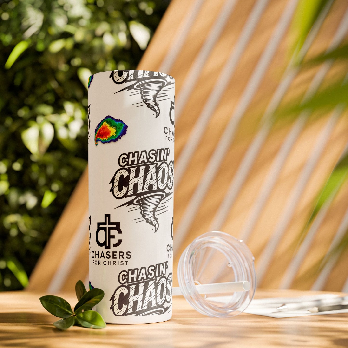 Tumbler Cup with Tornado Radar Image - Storm Chaser Merchandise