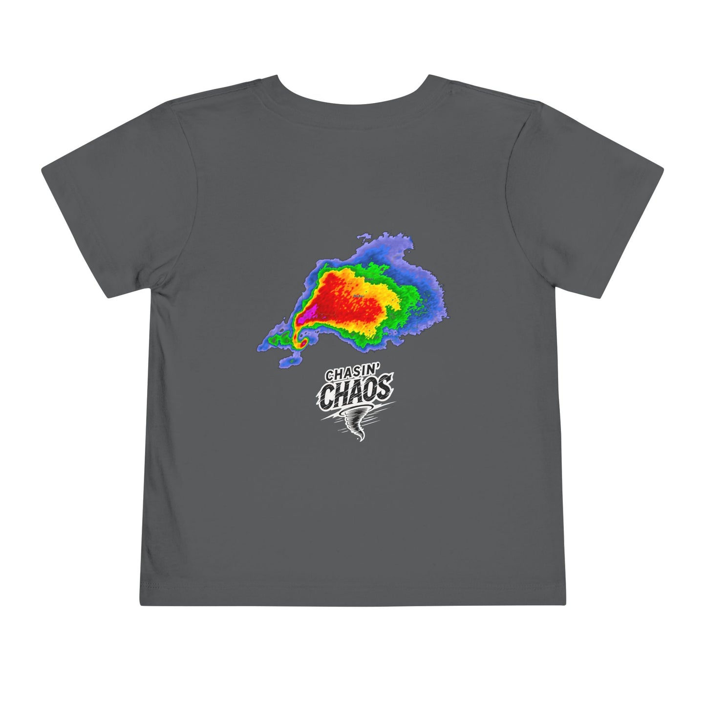 Toddler Tee - Future Storm Chaser with Tornadoes and Chasin Chaos Logo