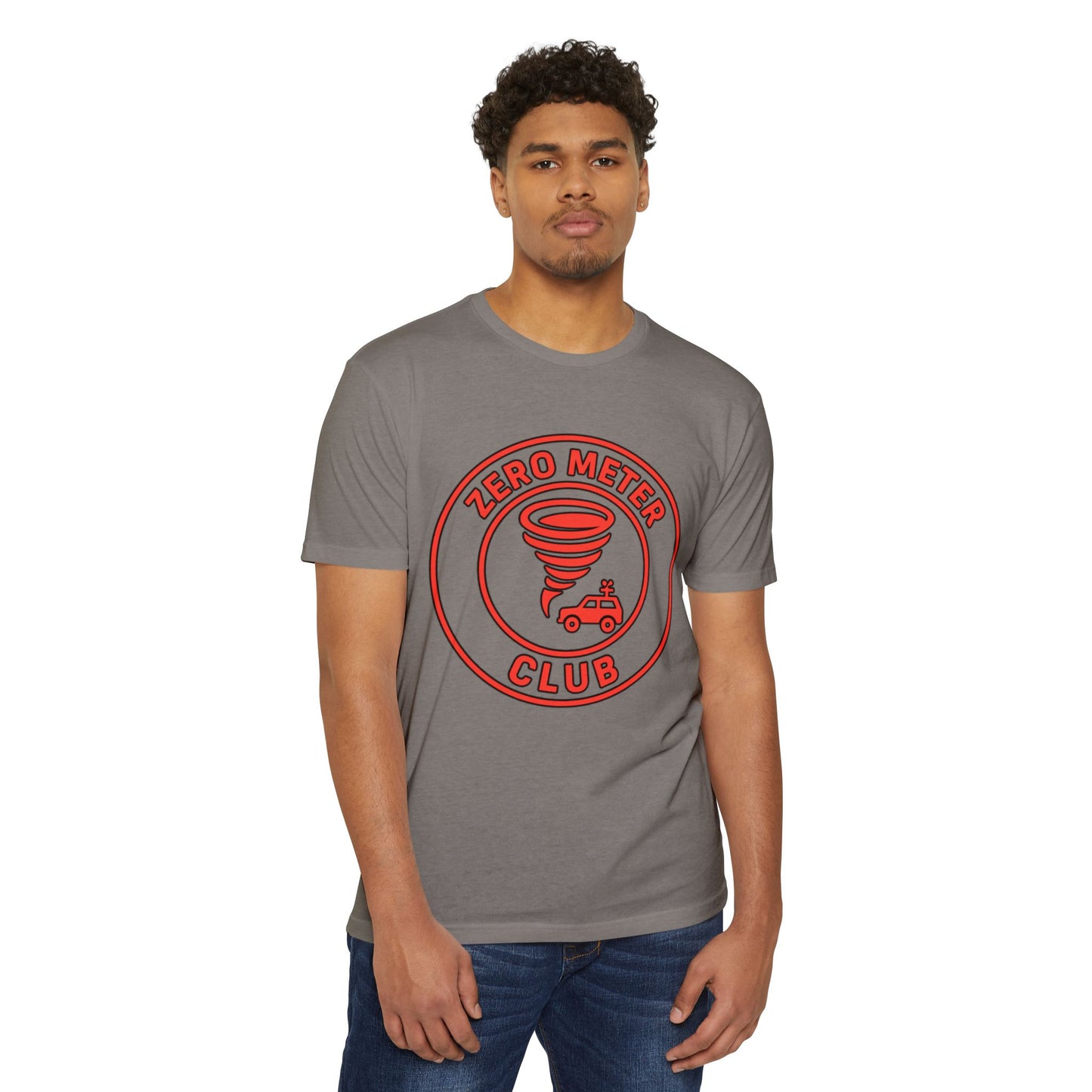 T-Shirt featuring Storm Chaser Design, Zero Meter Club Tee, Gift for Weather Enthusiasts, Tornado Lover's Apparel, Casual Unisex Tee