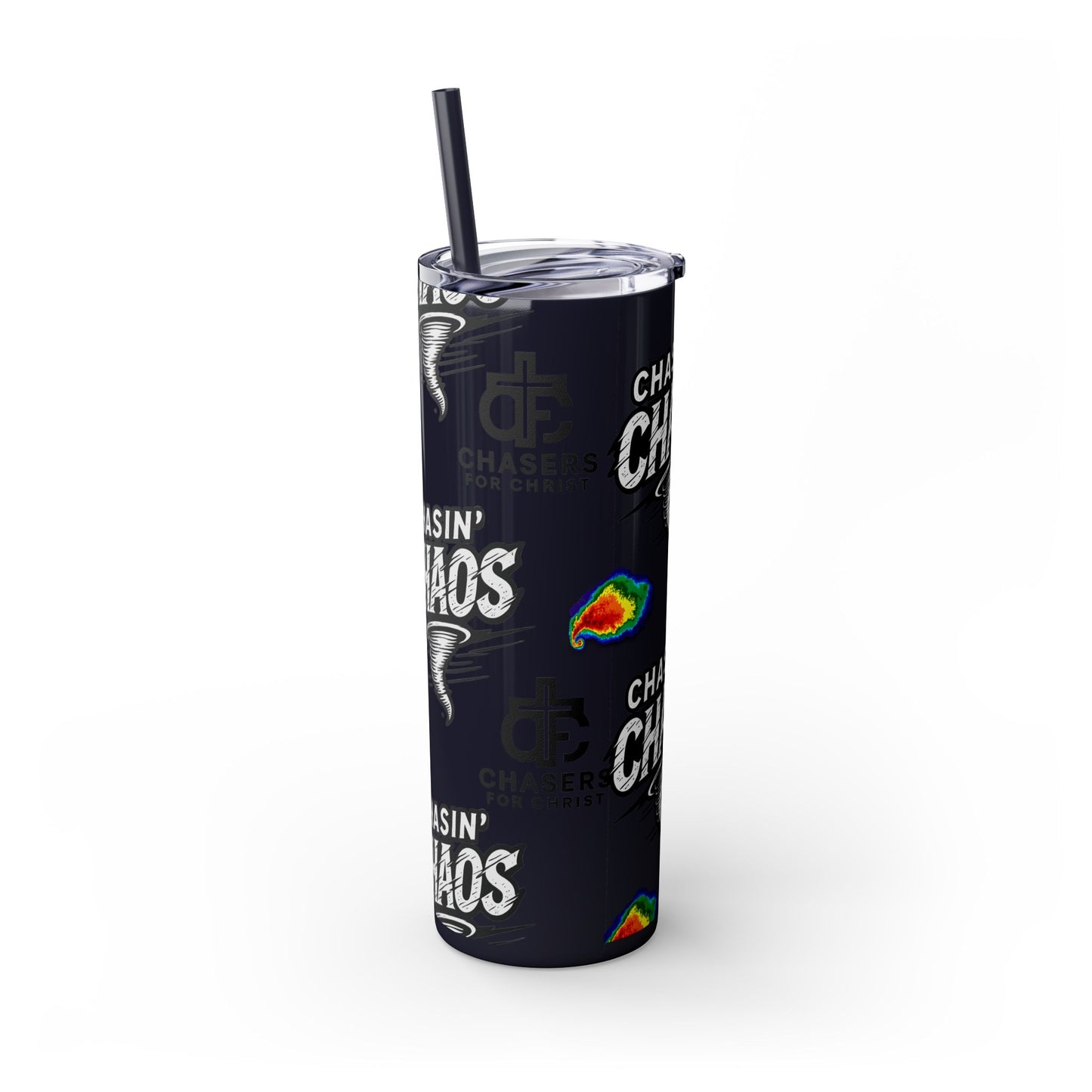 Tumbler Cup with Tornado Radar Image - Storm Chaser Merchandise