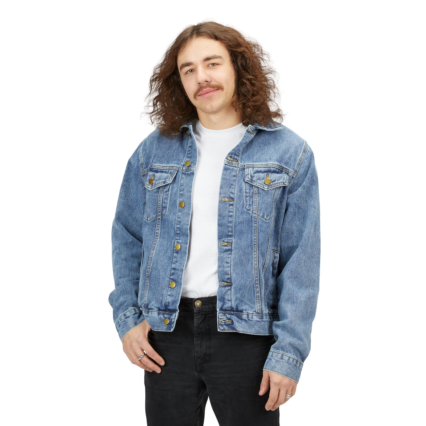 Men's Denim Jacket - Chasin' Chaos Storm Team Vintage Style