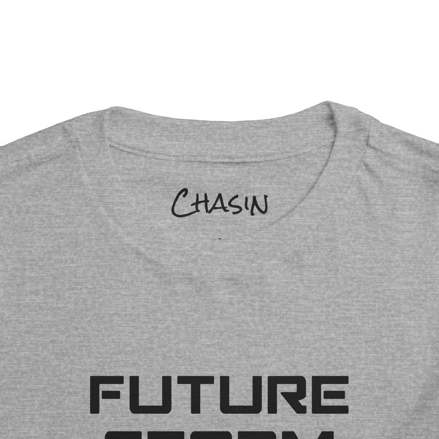Toddler Tee - Future Storm Chaser with Tornadoes and Chasin Chaos Logo