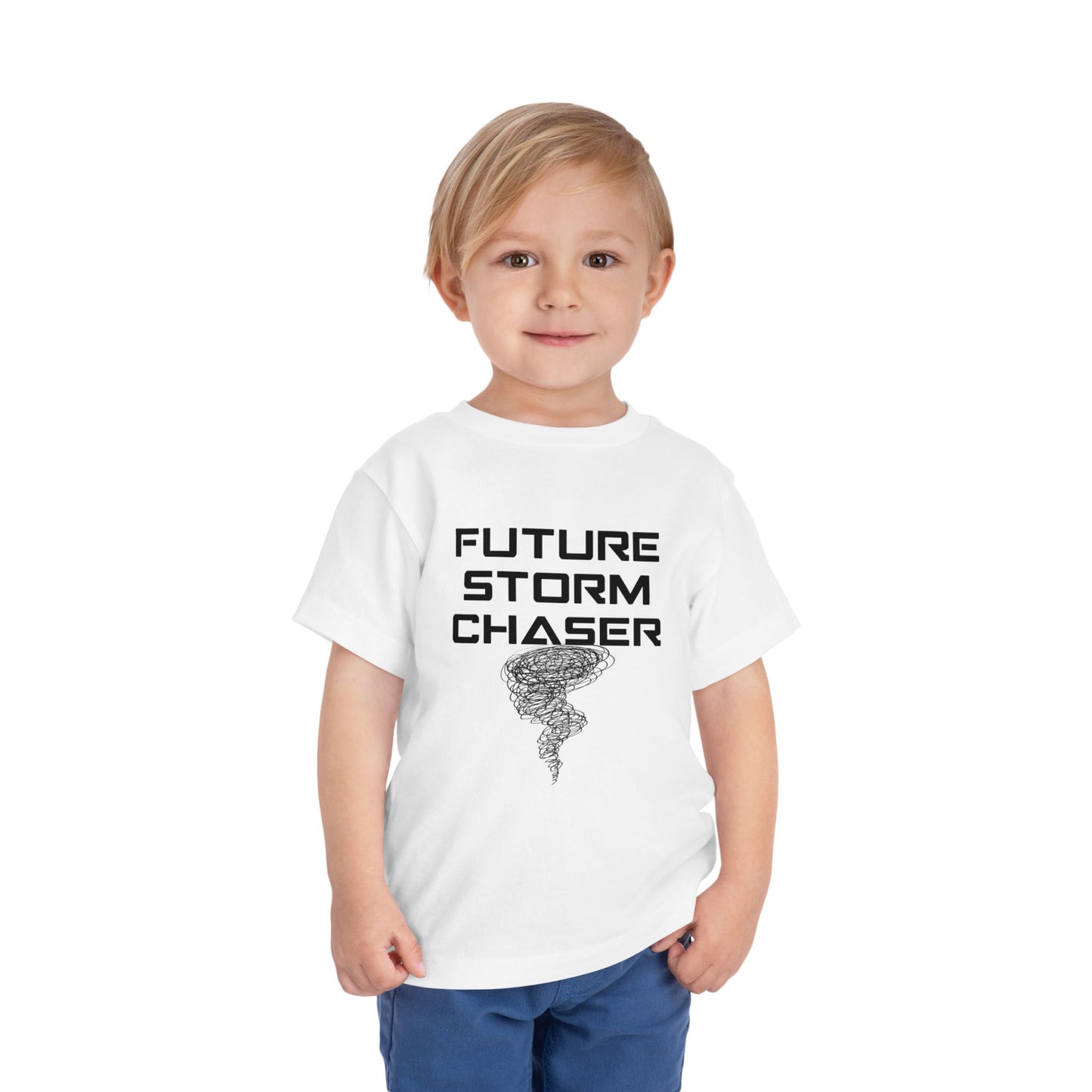 Toddler Tee - Future Storm Chaser with Tornadoes and Chasin Chaos Logo