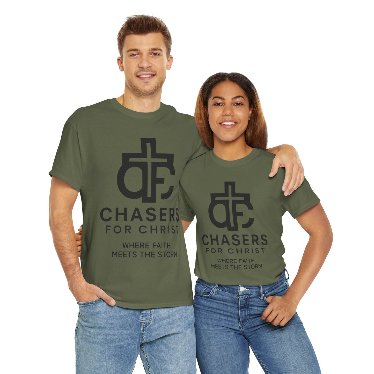 100% Cotton Chasers For Christ Storm Storm Chasers Tee, Religious