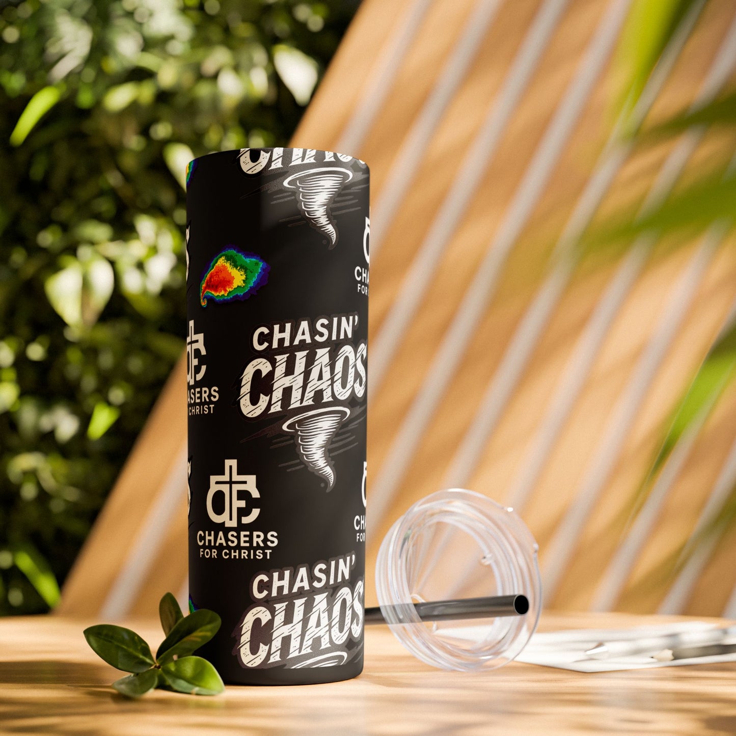 Tumbler Cup with Tornado Radar Image - Storm Chaser Merchandise