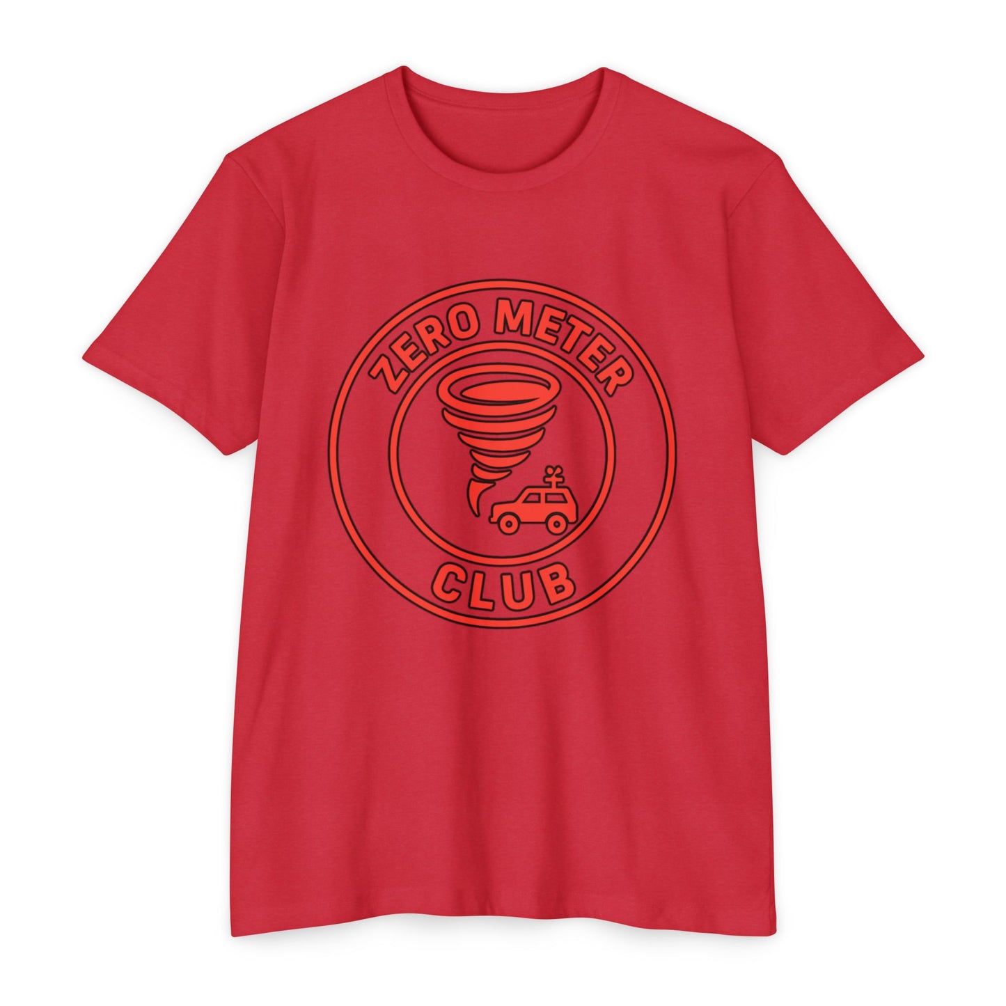 T-Shirt featuring Storm Chaser Design, Zero Meter Club Tee, Gift for Weather Enthusiasts, Tornado Lover's Apparel, Casual Unisex Tee
