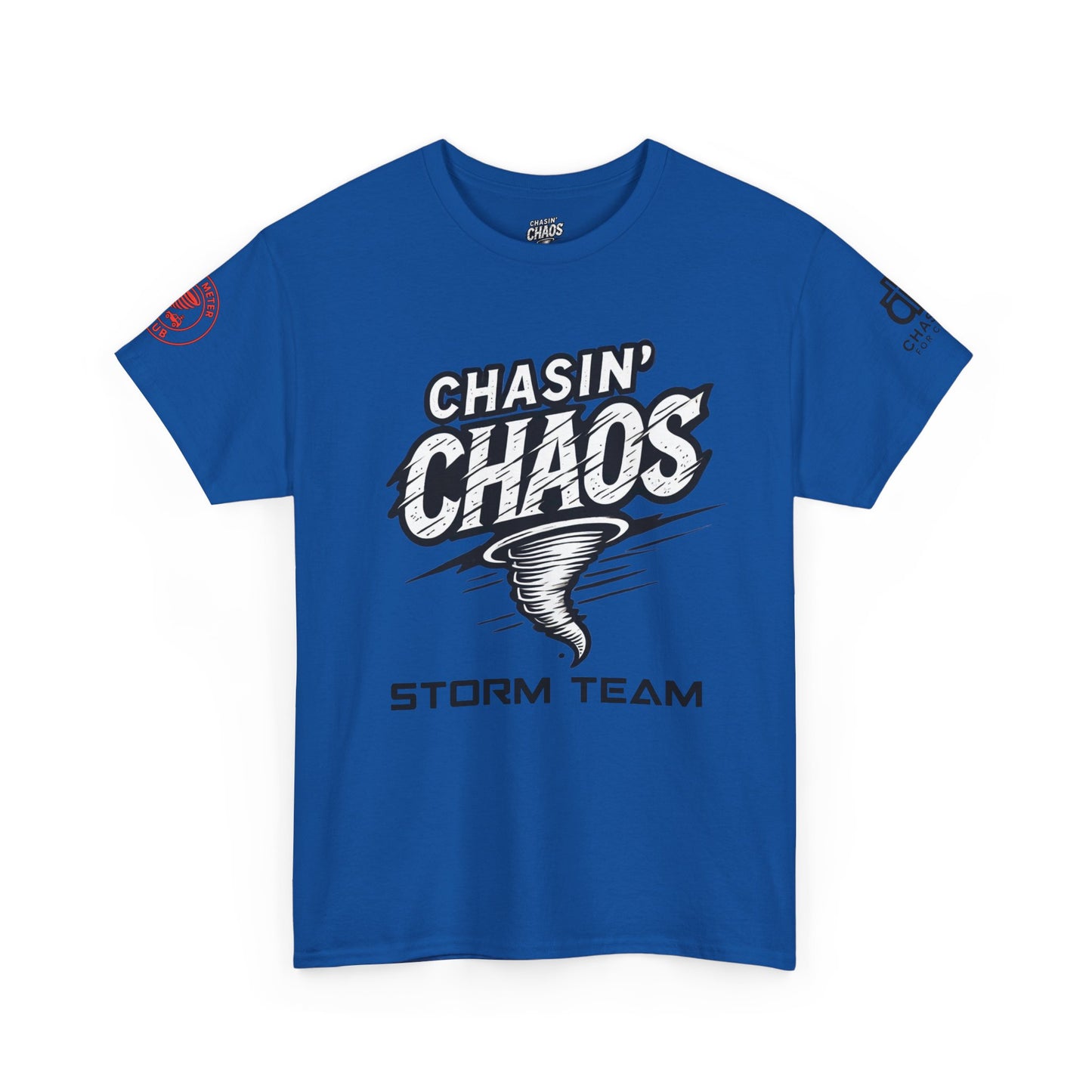 Chaos Storm Team Tee, Unisex Cotton T-Shirt for Storm Chasers, Adventure Shirt, Trending QR Code Apparel, Gift for Weather Enthusiasts