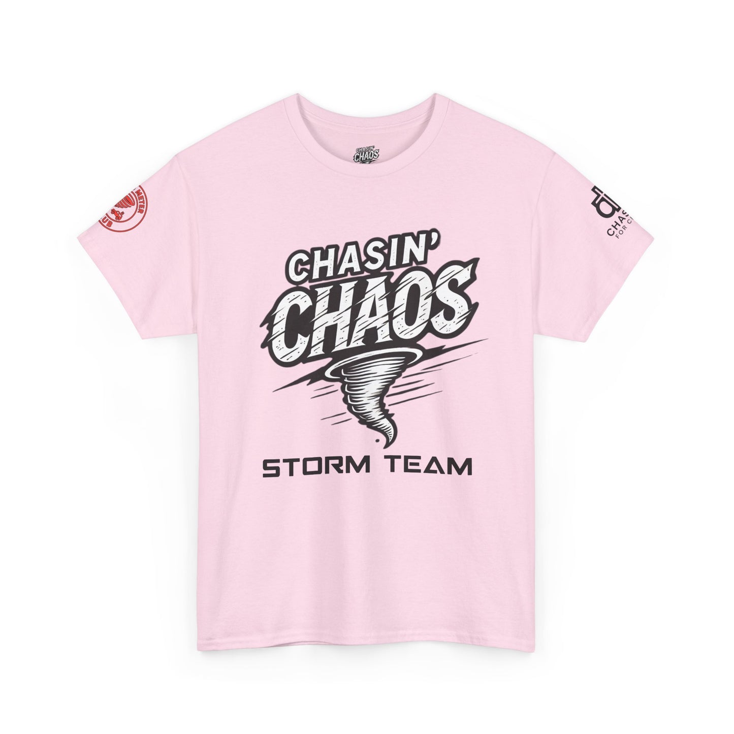 Chaos Storm Team Tee, Unisex Cotton T-Shirt for Storm Chasers, Adventure Shirt, Trending QR Code Apparel, Gift for Weather Enthusiasts