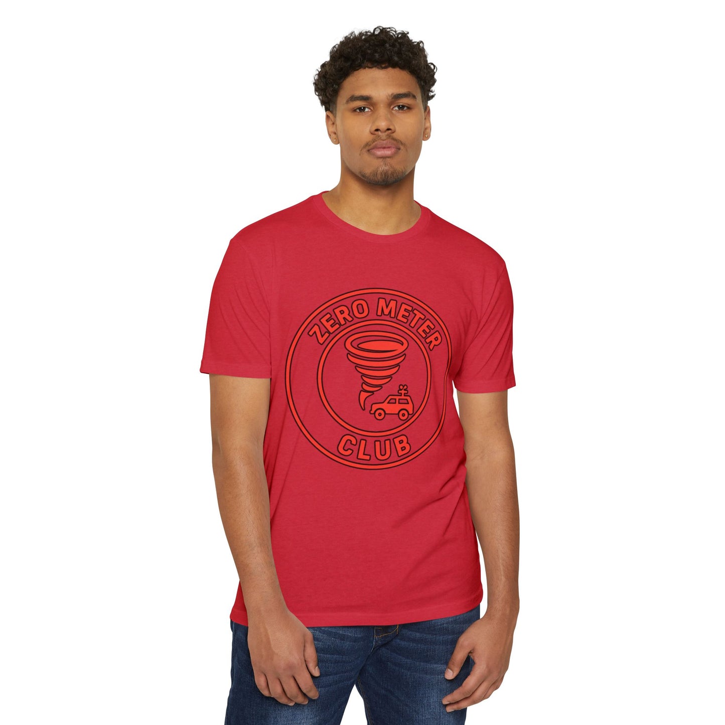 T-Shirt featuring Storm Chaser Design, Zero Meter Club Tee, Gift for Weather Enthusiasts, Tornado Lover's Apparel, Casual Unisex Tee
