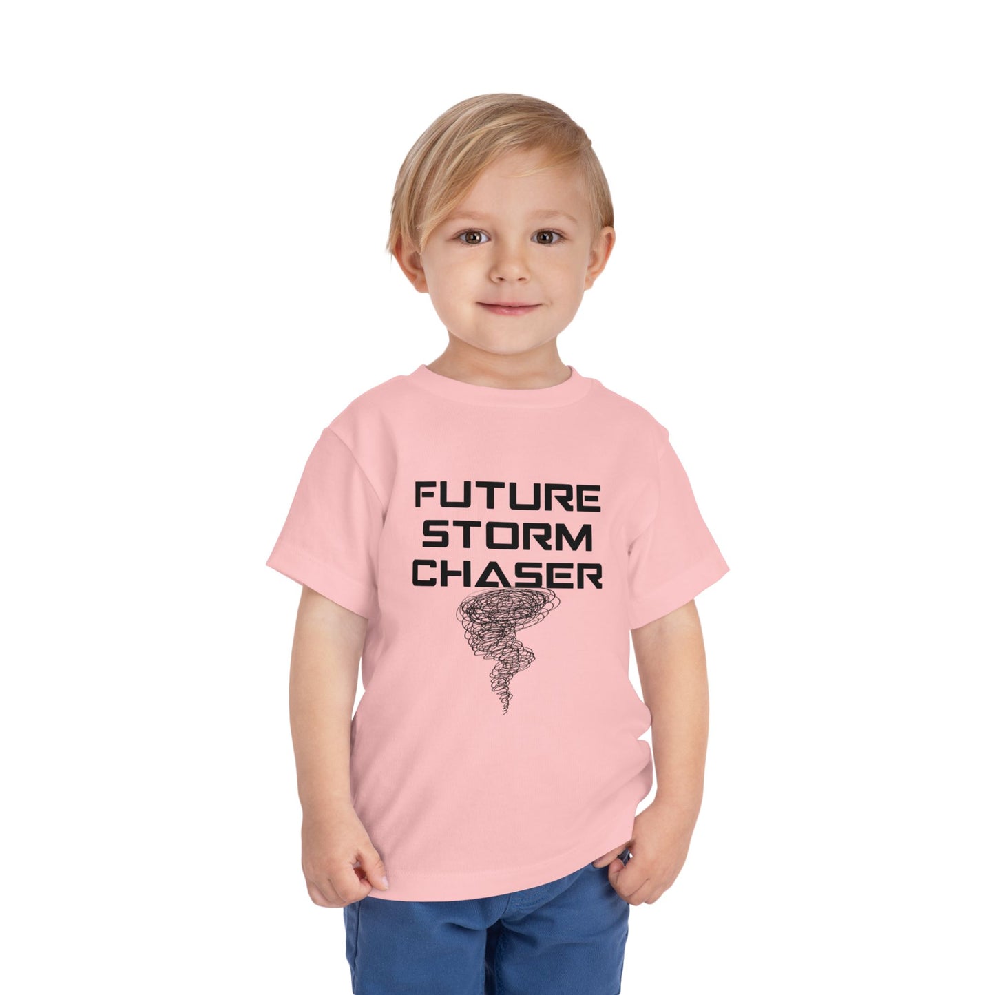 Toddler Tee - Future Storm Chaser with Tornadoes and Chasin Chaos Logo