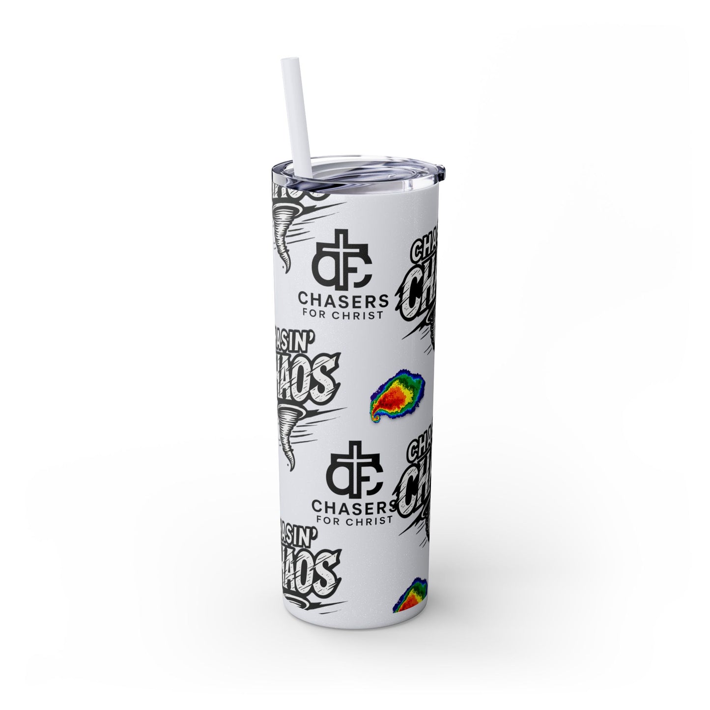 Tumbler Cup with Tornado Radar Image - Storm Chaser Merchandise