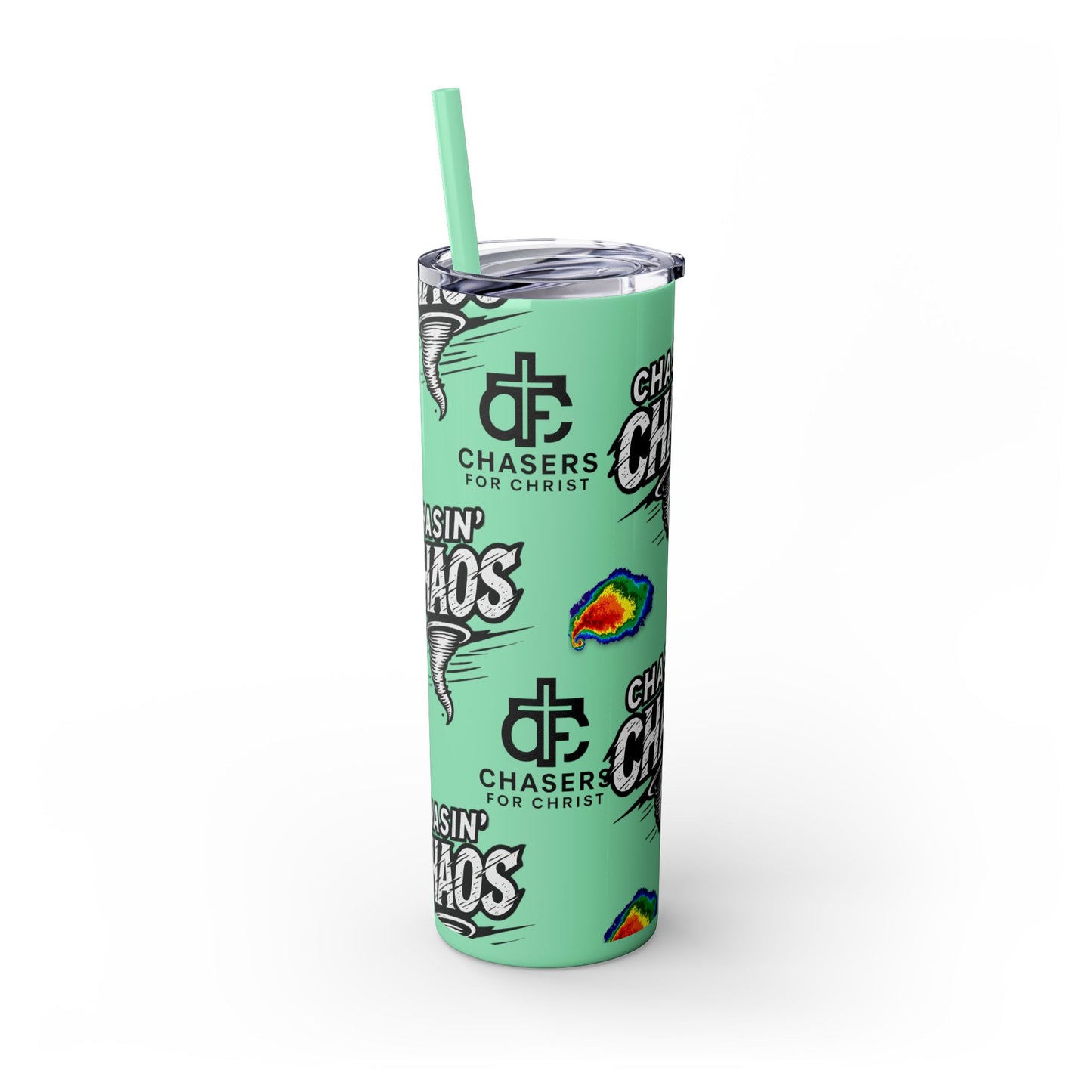 Tumbler Cup with Tornado Radar Image - Storm Chaser Merchandise