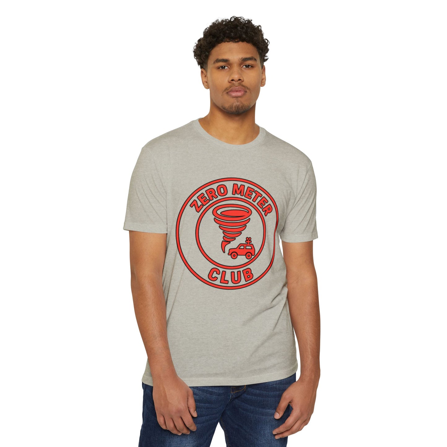 T-Shirt featuring Storm Chaser Design, Zero Meter Club Tee, Gift for Weather Enthusiasts, Tornado Lover's Apparel, Casual Unisex Tee
