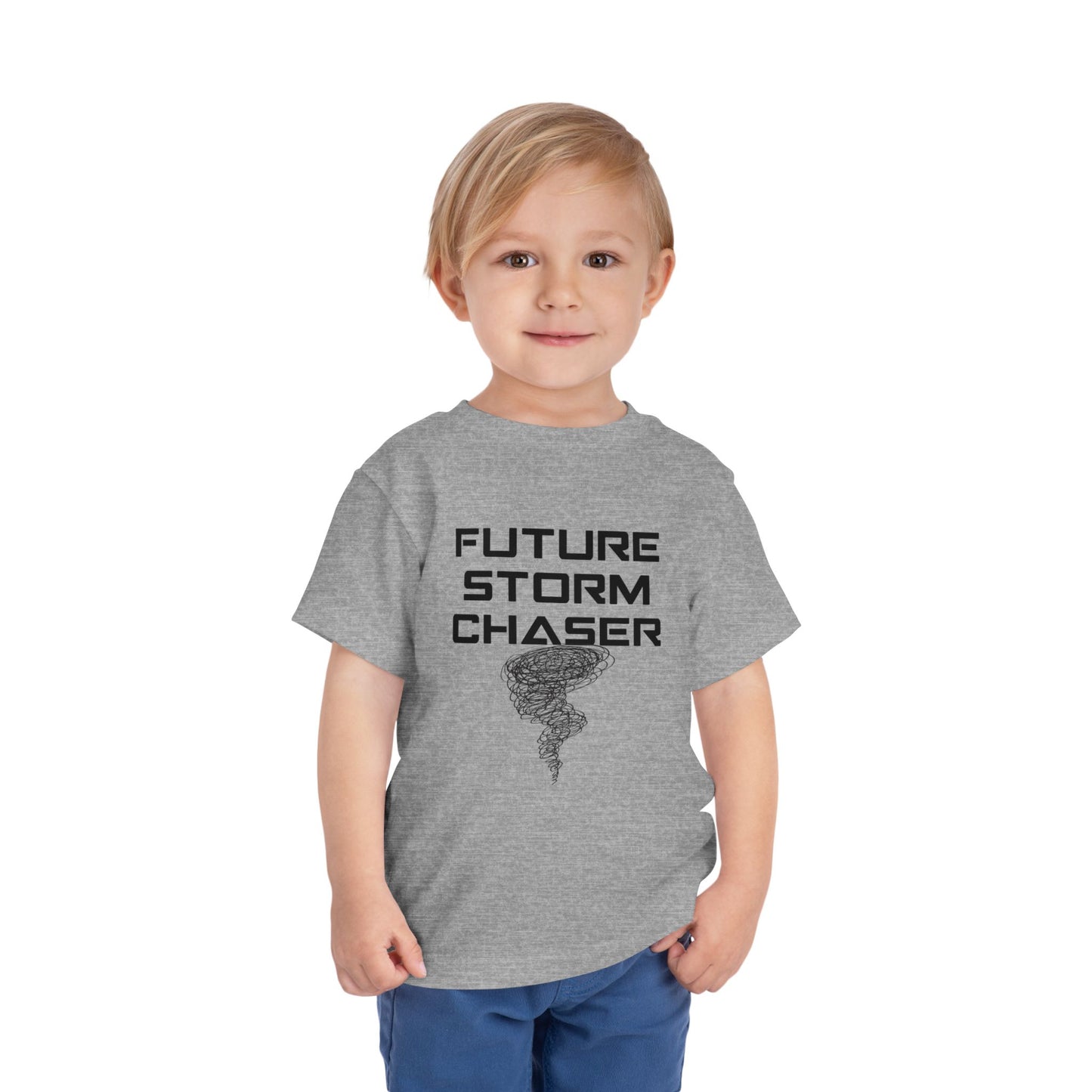 Toddler Tee - Future Storm Chaser with Tornadoes and Chasin Chaos Logo