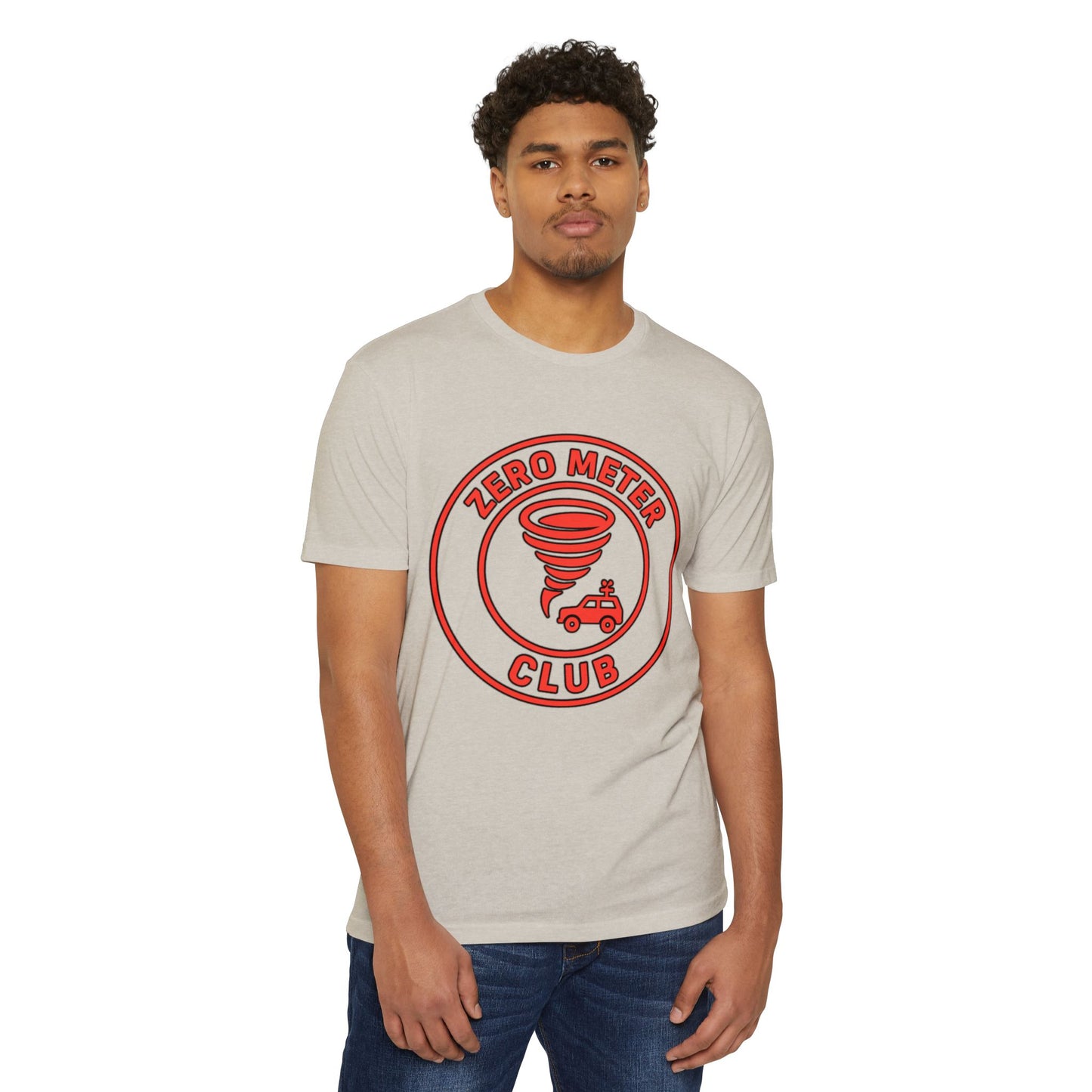 T-Shirt featuring Storm Chaser Design, Zero Meter Club Tee, Gift for Weather Enthusiasts, Tornado Lover's Apparel, Casual Unisex Tee