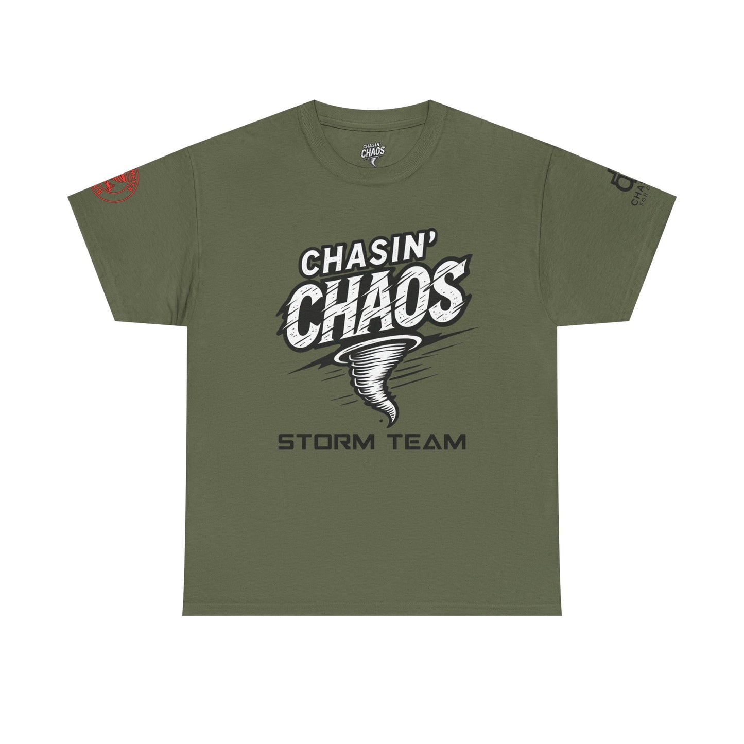 Chaos Storm Team Tee, Unisex Cotton T-Shirt for Storm Chasers, Adventure Shirt, Trending QR Code Apparel, Gift for Weather Enthusiasts