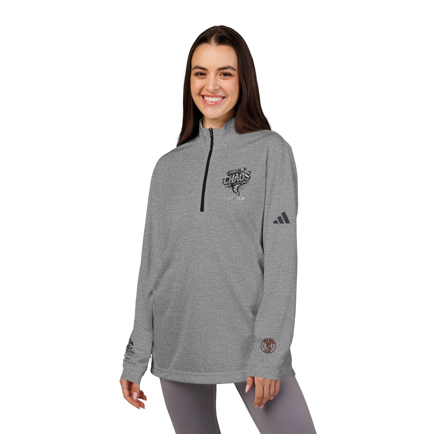 adidas® Quarter-Zip Pullover with Embroidery - Stylish Athletic Top for Outdoor Activities, Sports, Casual Wear, Gifts, Workout