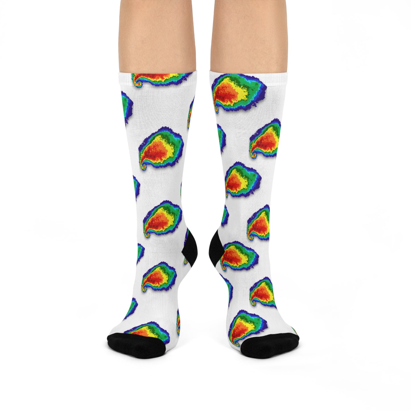 Crew Socks - Supercell Lucky Socks with April 27 2011 Tuscaloosa EF5 Tornado Design