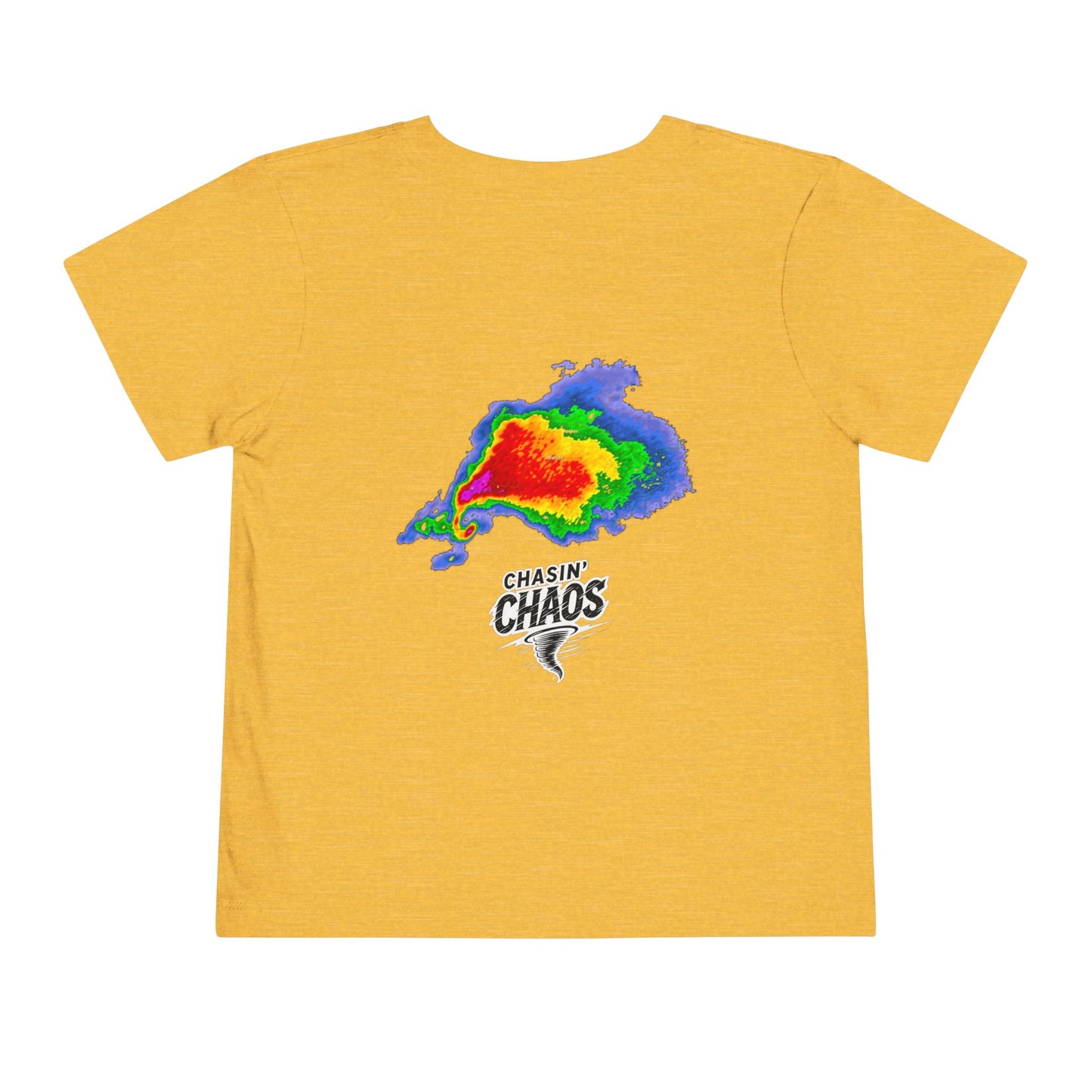 Toddler Tee - Future Storm Chaser with Tornadoes and Chasin Chaos Logo
