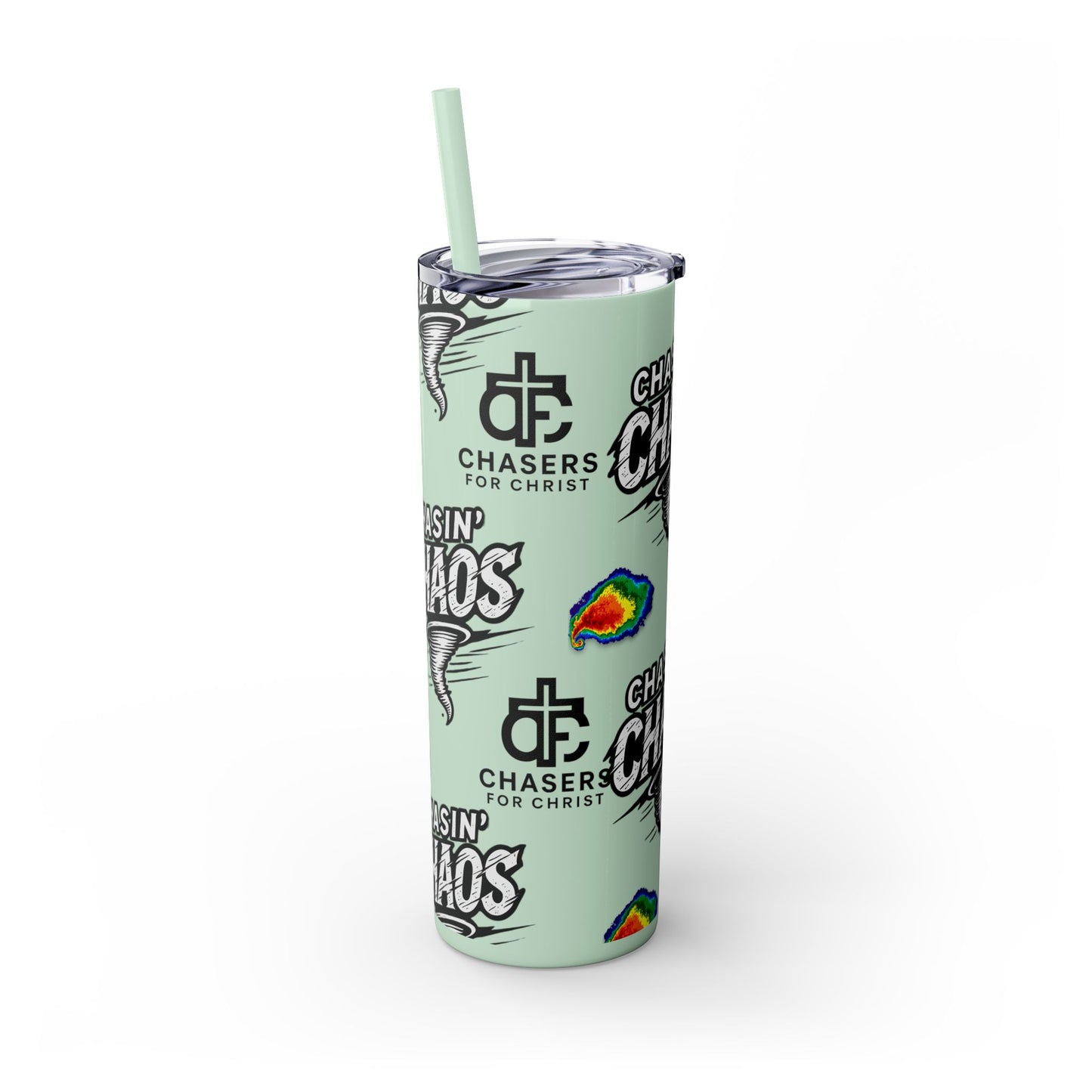 Tumbler Cup with Tornado Radar Image - Storm Chaser Merchandise