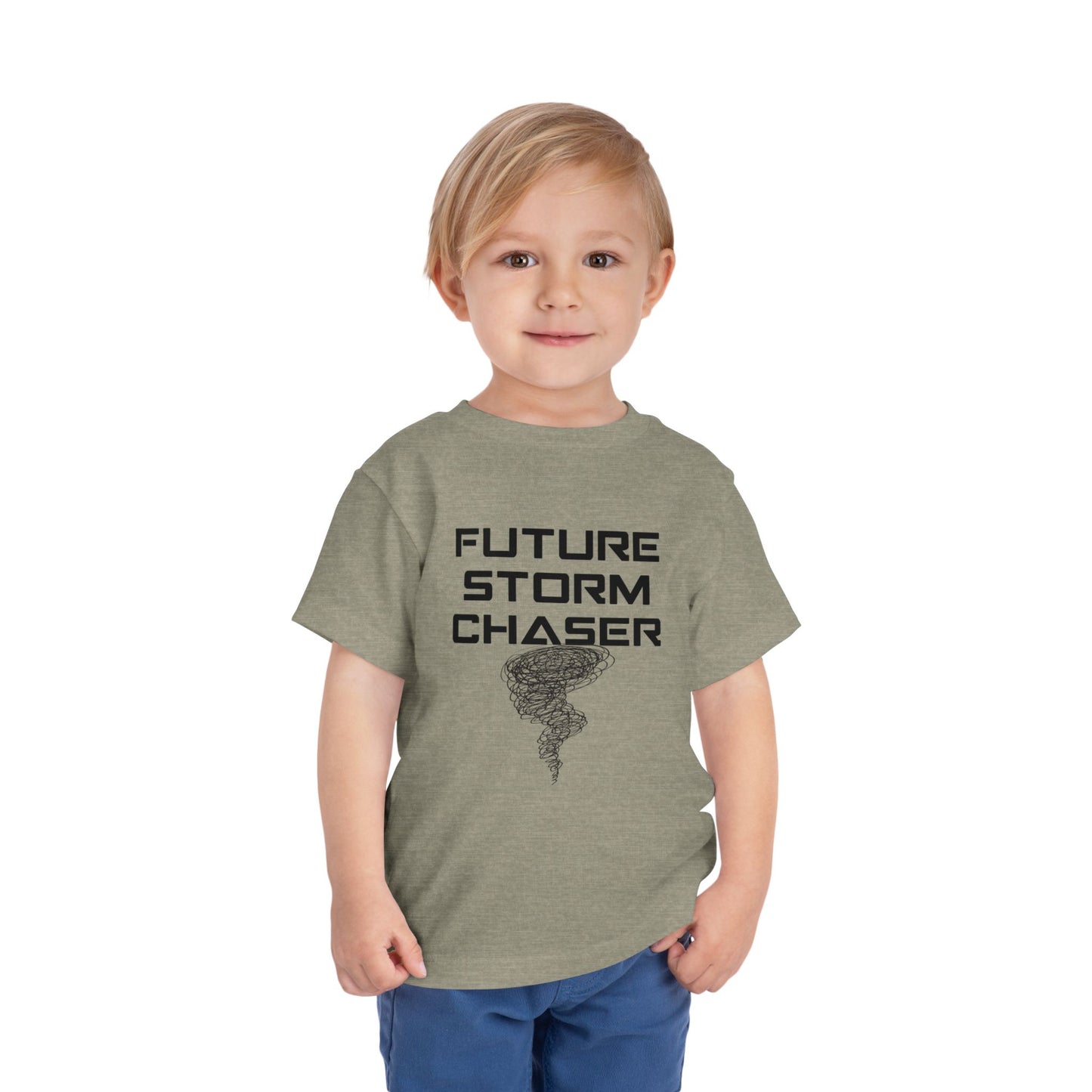 Toddler Tee - Future Storm Chaser with Tornadoes and Chasin Chaos Logo