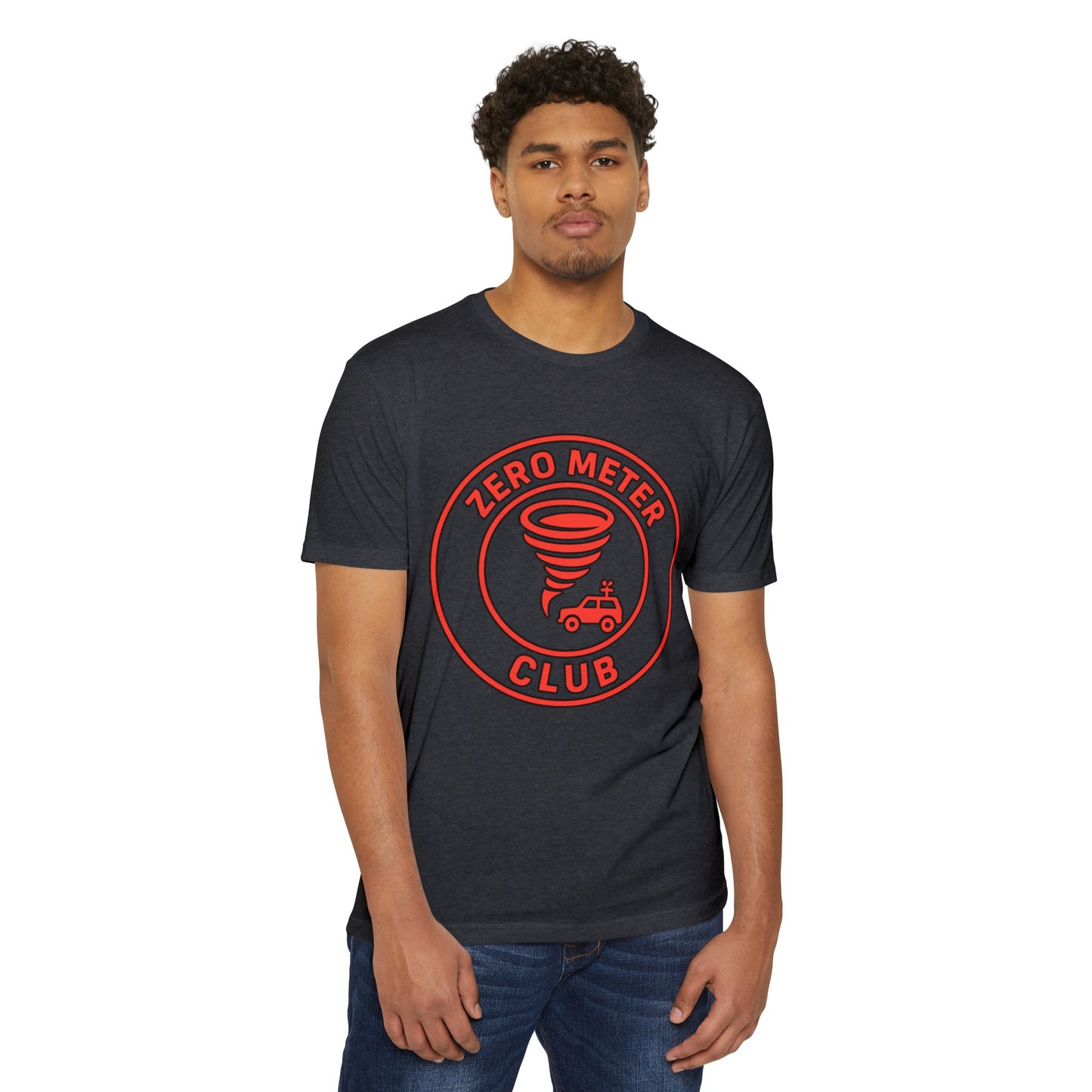 T-Shirt featuring Storm Chaser Design, Zero Meter Club Tee, Gift for Weather Enthusiasts, Tornado Lover's Apparel, Casual Unisex Tee